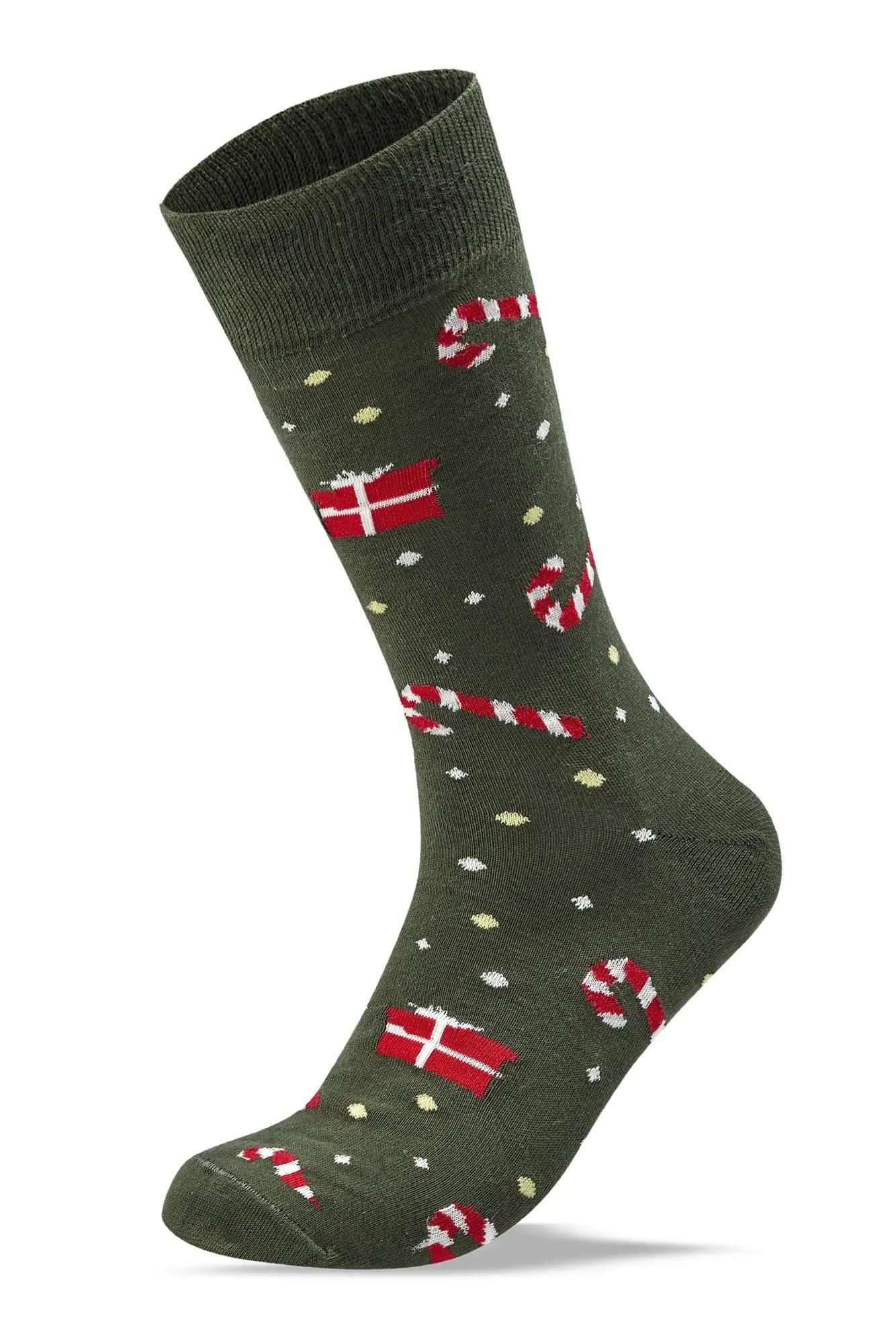 Men Set Of 3 Long Christmas Gift Patterns Socks Multi Color - Sam Socks - Babazzaro