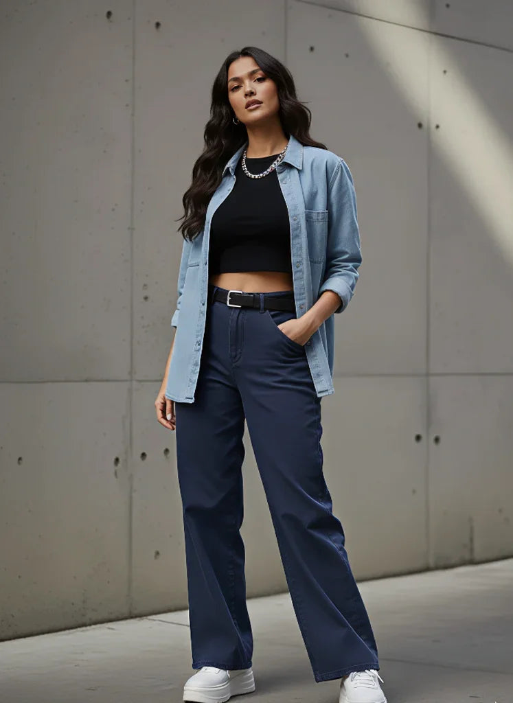 Unisex Jeans Shirts - Light Blue - NAS Trends 3