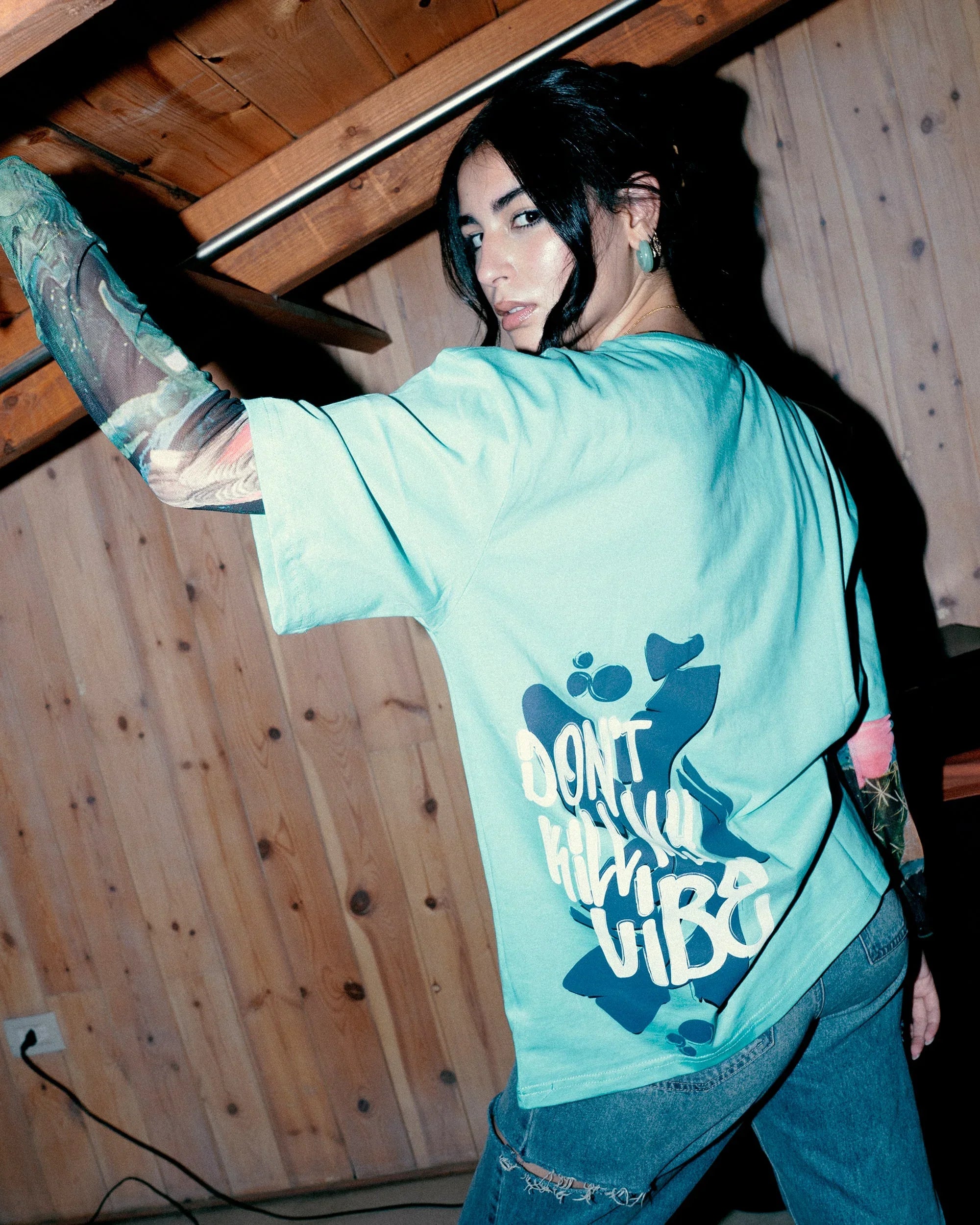 NAS Trends - Vibe Unisex Oversized SS T-Shirt - Mint Green 2