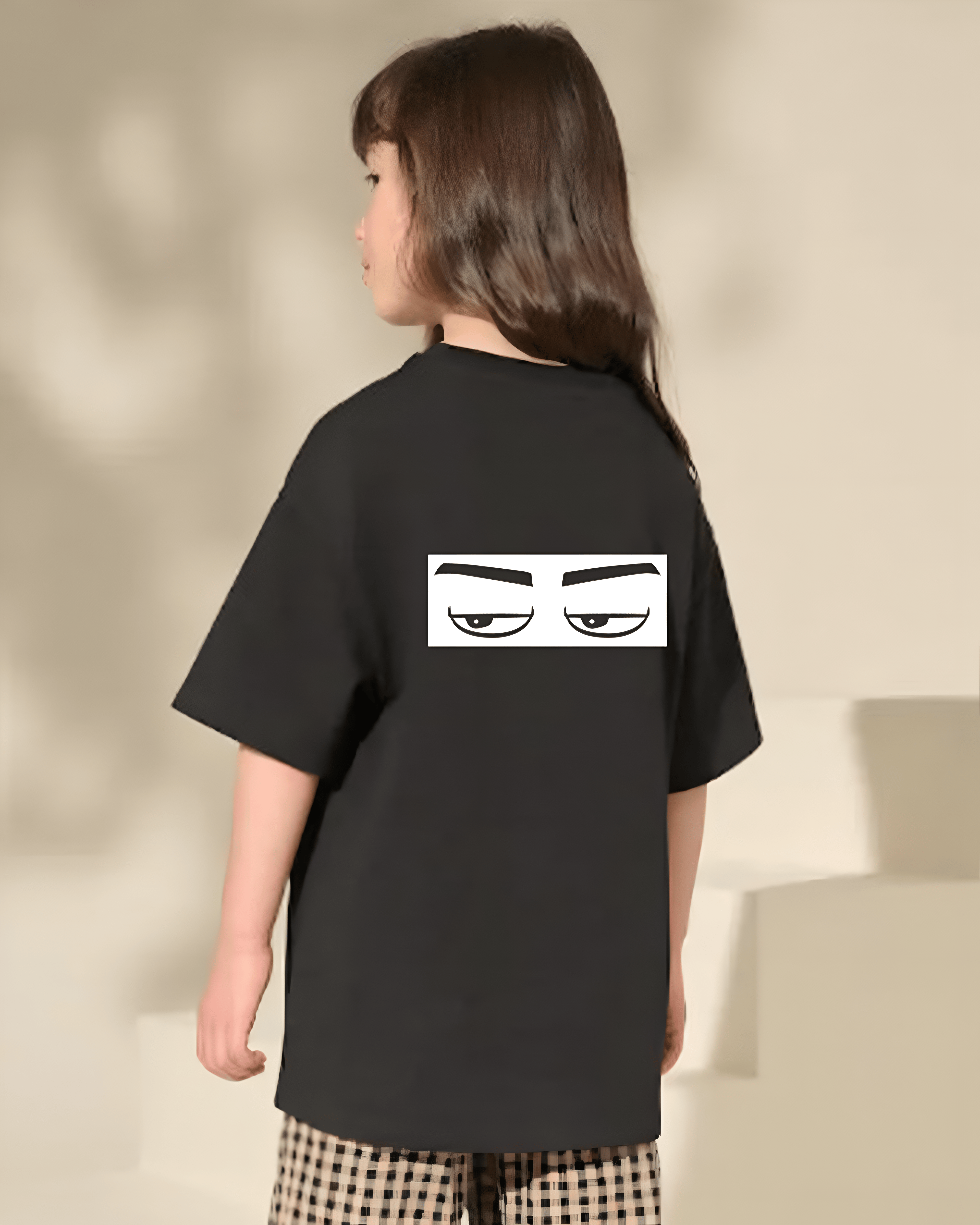 Ma3lesh Girls Oversized SS T-Shirt - Black - NAS Trends