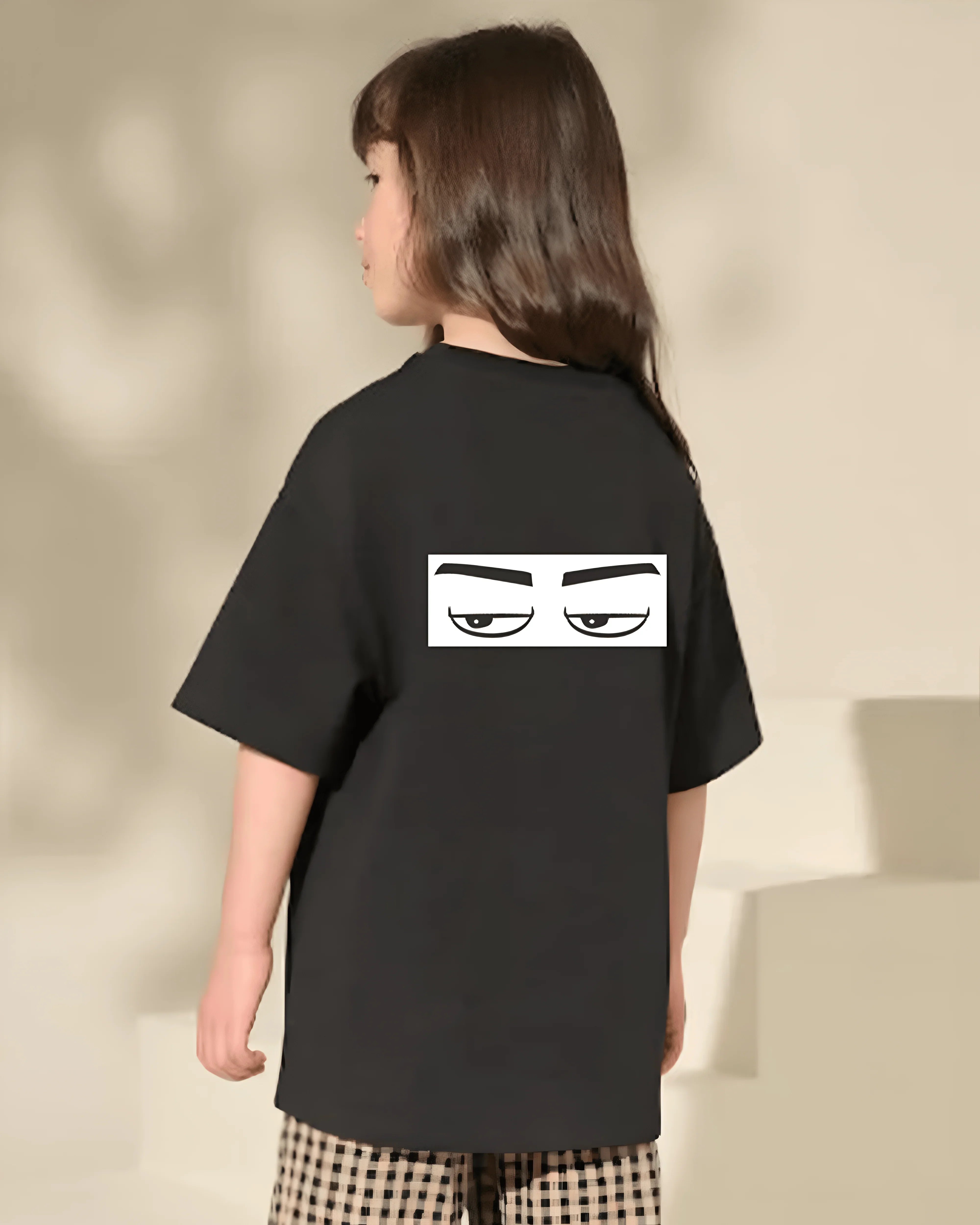Ma3lesh Girls Oversized SS T-Shirt - Black - NAS Trends 2