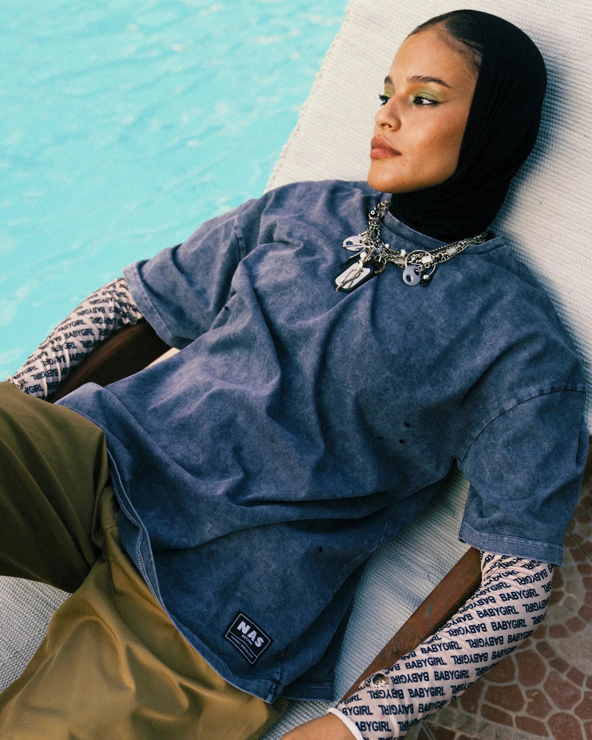 NAS Trends - Stone Washed Basic Unisex Oversized SS T-Shirt - Grey 2