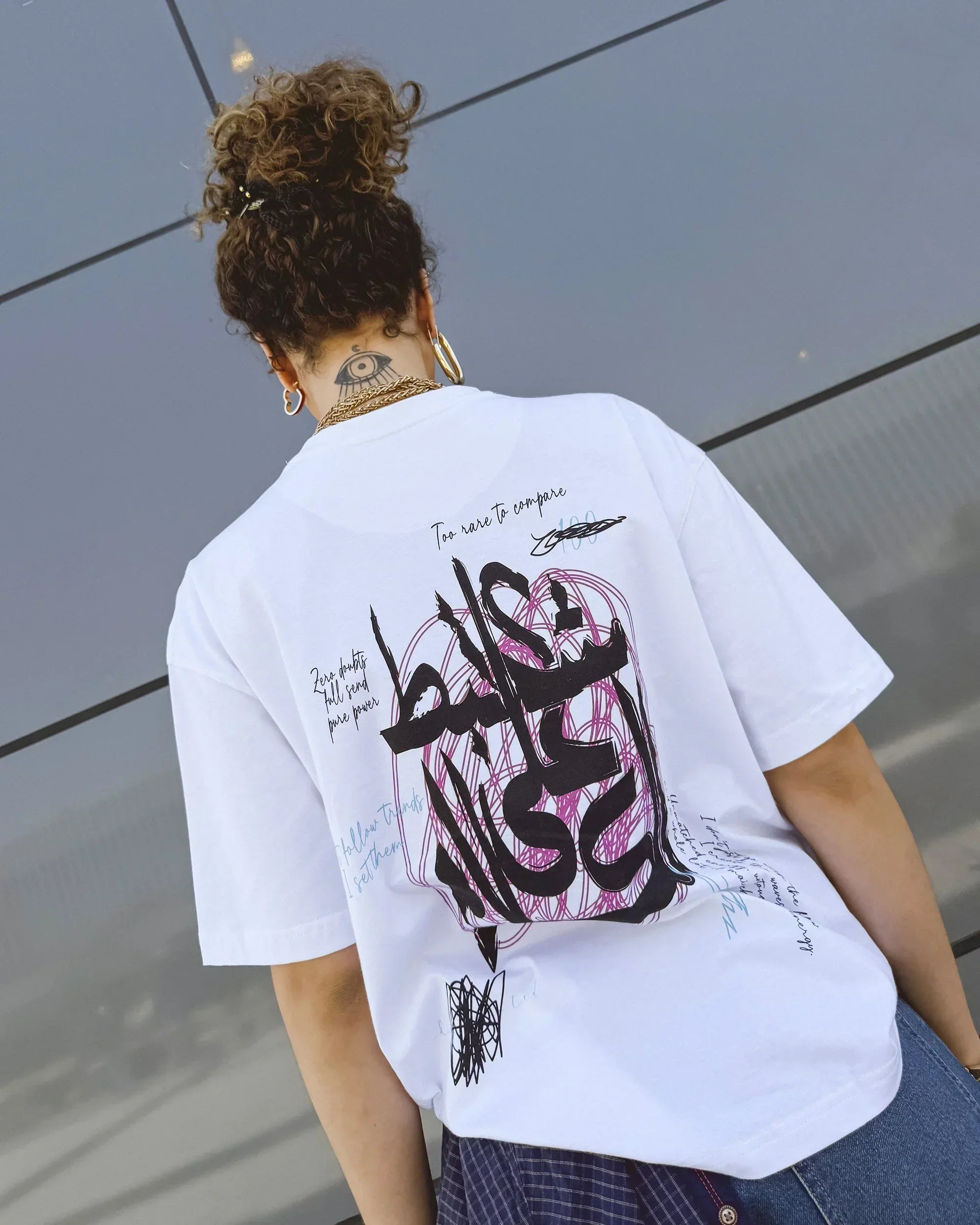 NAS Trends - Khalsana Women Oversized SS T-Shirt - Off White 2