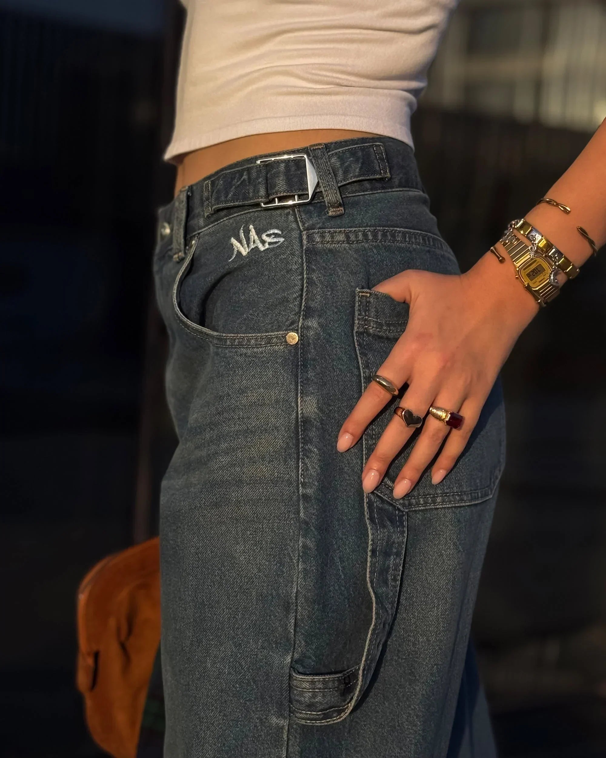 Women Baggy Pant - Dirty Grey - NAS Trends - Babazzaro