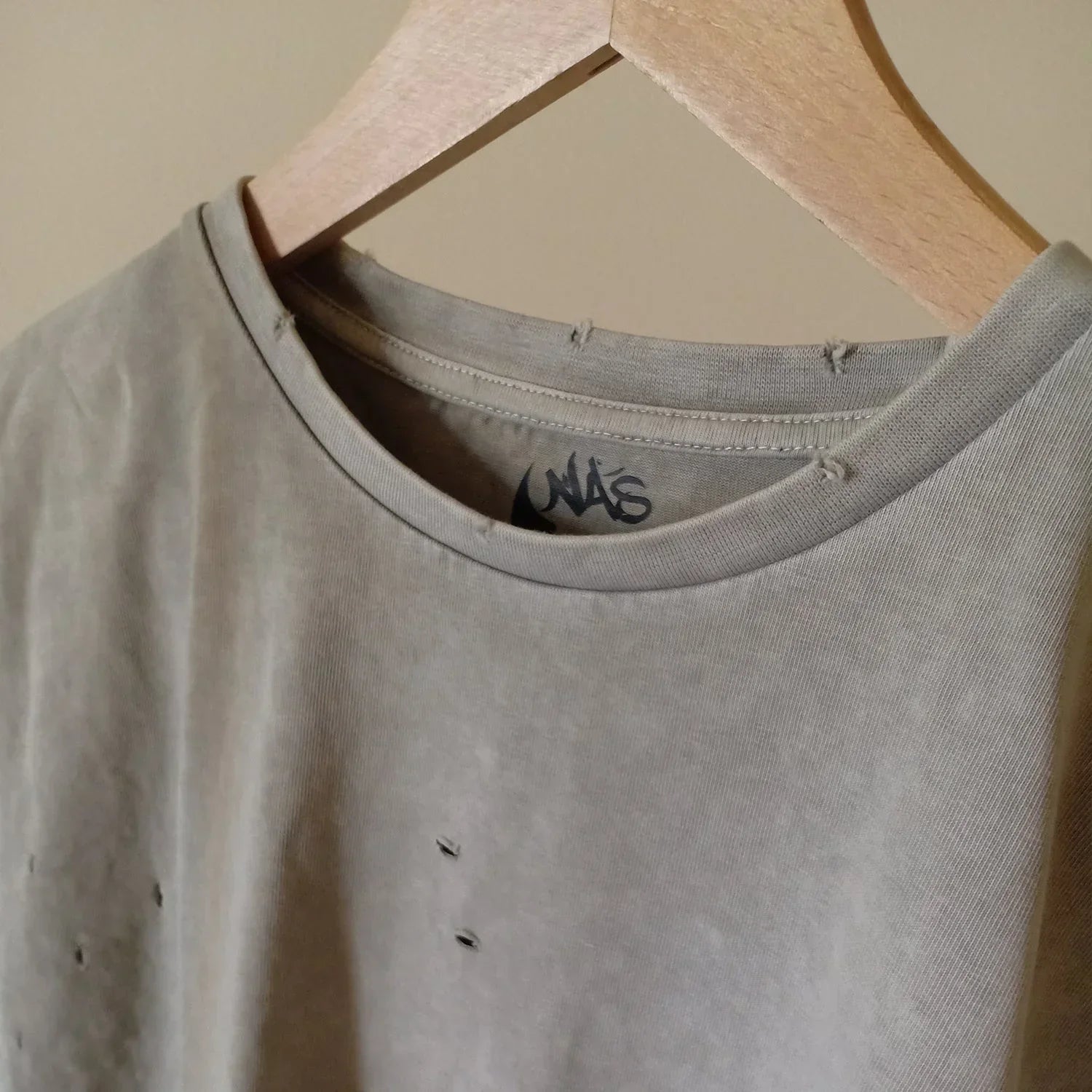 Stone Washed Basic Unisex Oversized SS T-Shirt - Beige - NAS Trends - Babazzaro
