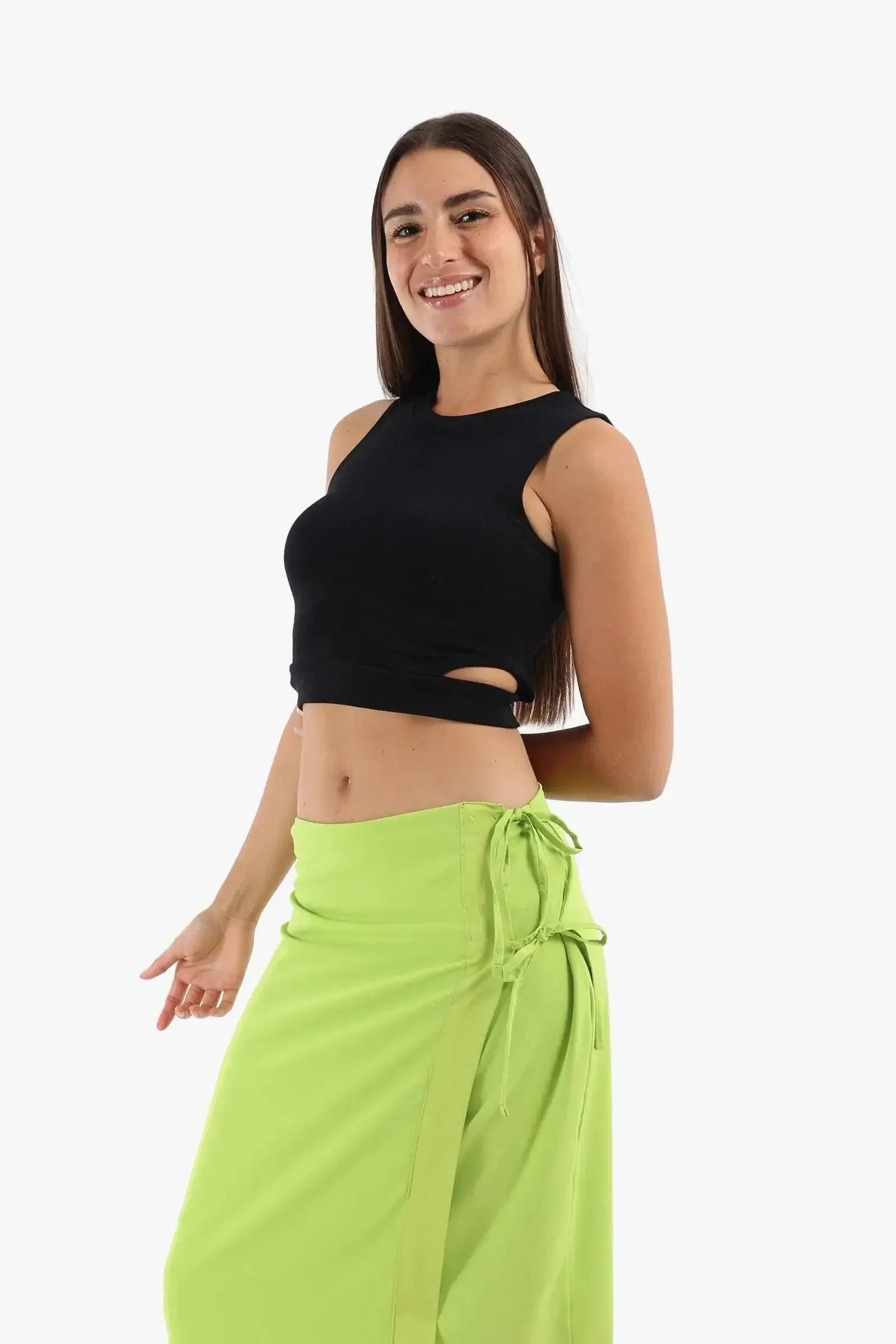 Carina - Ribbed Top with Cut Out Sides 2