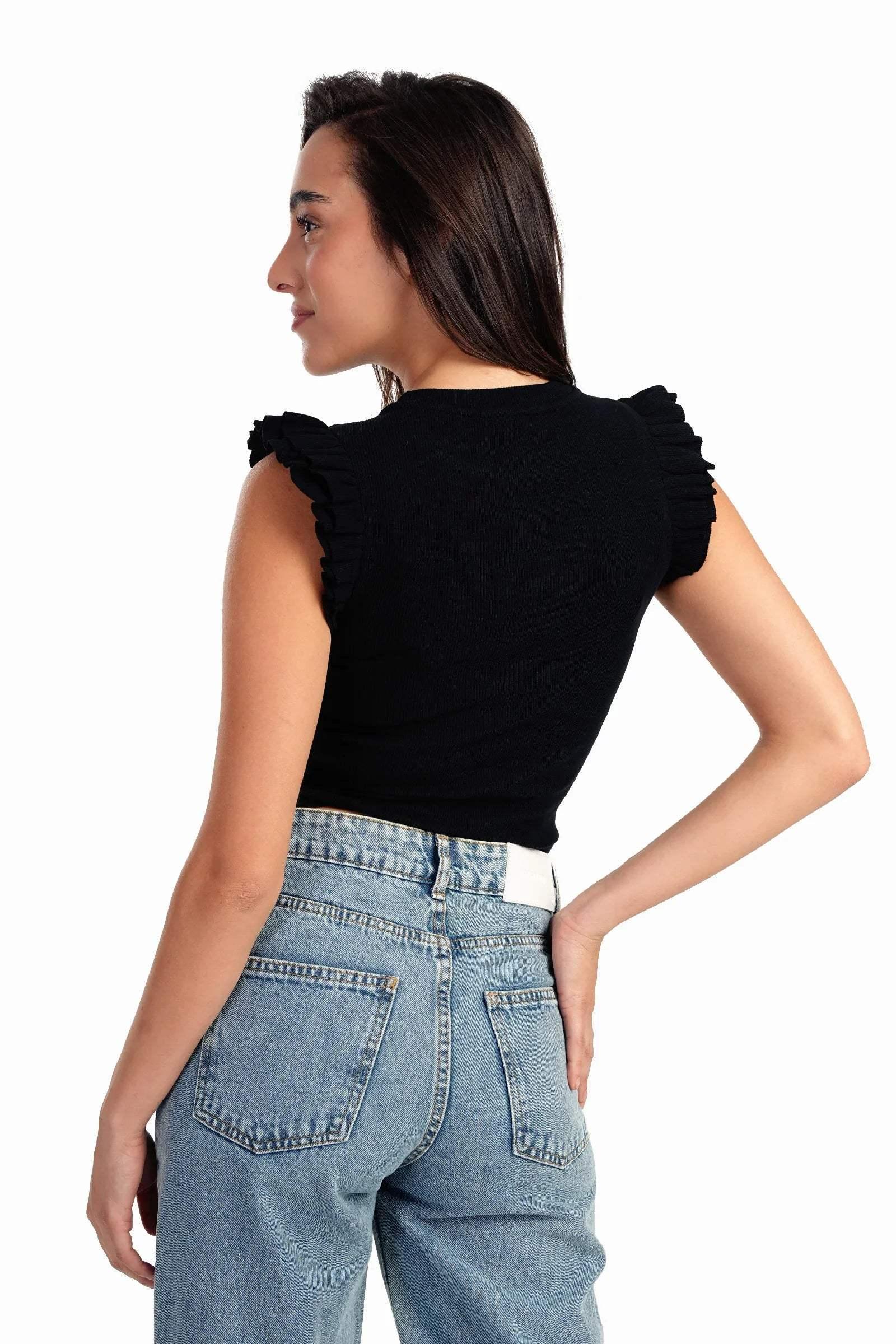 Carina - Ruffle Cap Sleeve Top 3