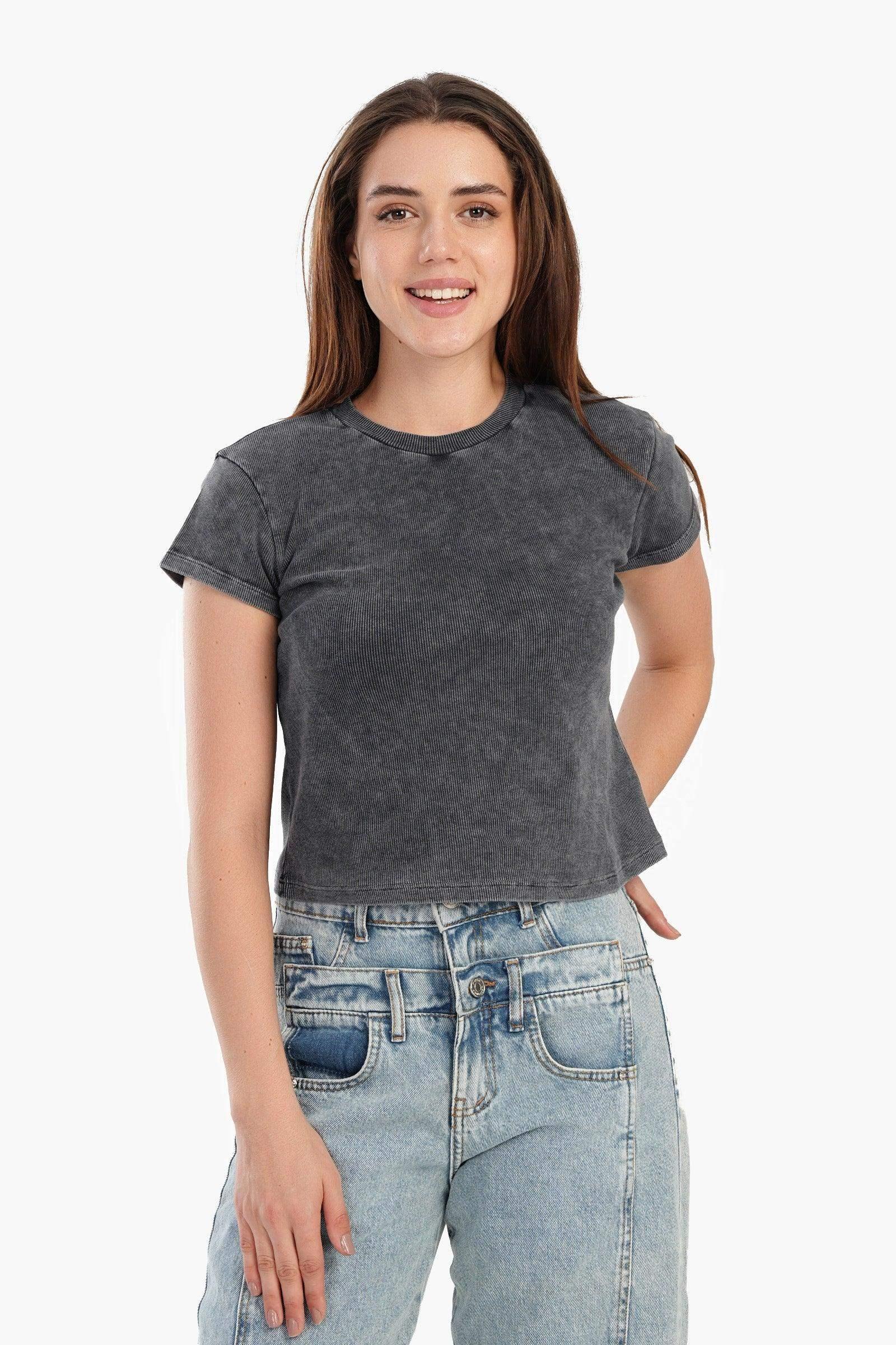 Carina - Ribbed Short Sleeves Top 4