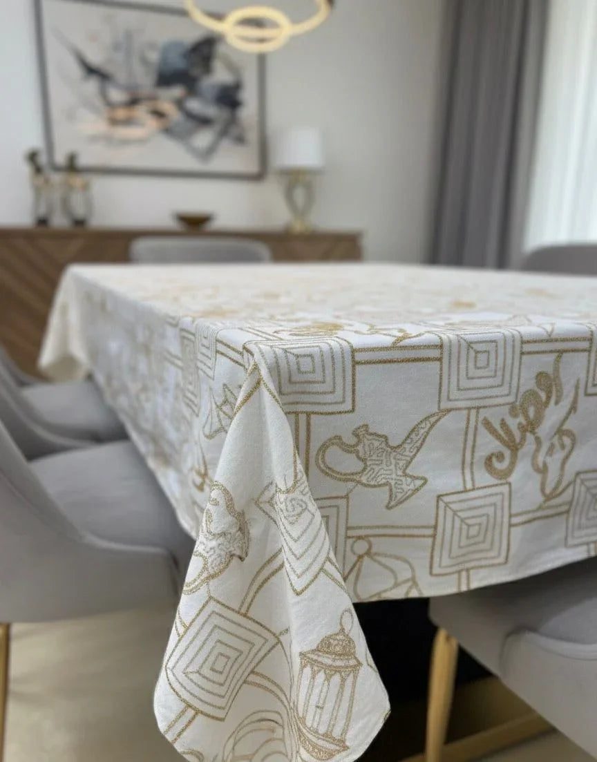 Lavender - Linen Table Cloth Serma Embroidery Design 1 2