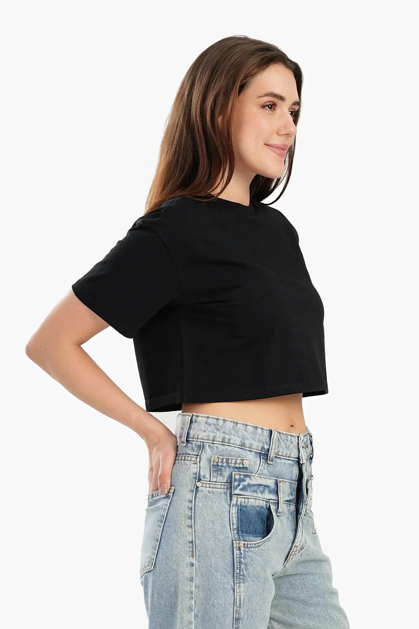 Carina - Trendy Cropped Half-Sleeve Top 2