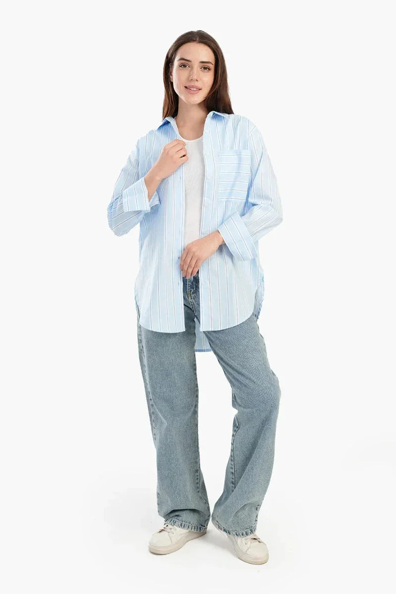 Carina - Timeless Striped Button-Down Shirt 9