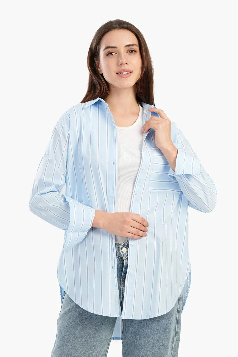 Carina - Timeless Striped Button-Down Shirt 1