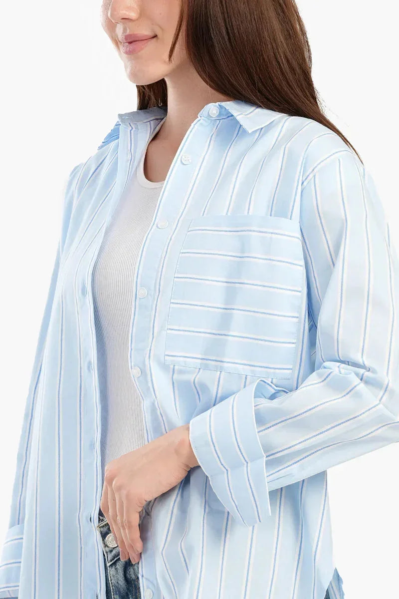 Carina - Timeless Striped Button-Down Shirt 7