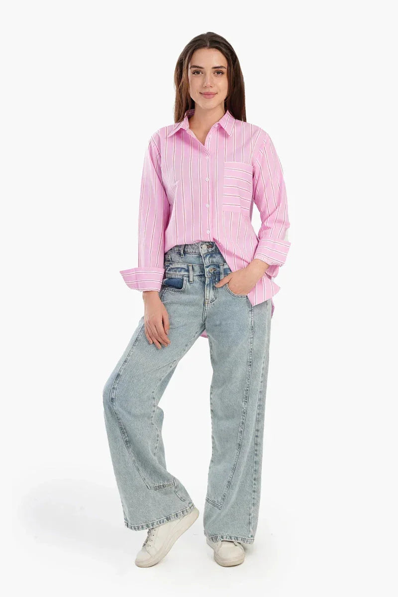 Carina - Timeless Striped Button-Down Shirt 10