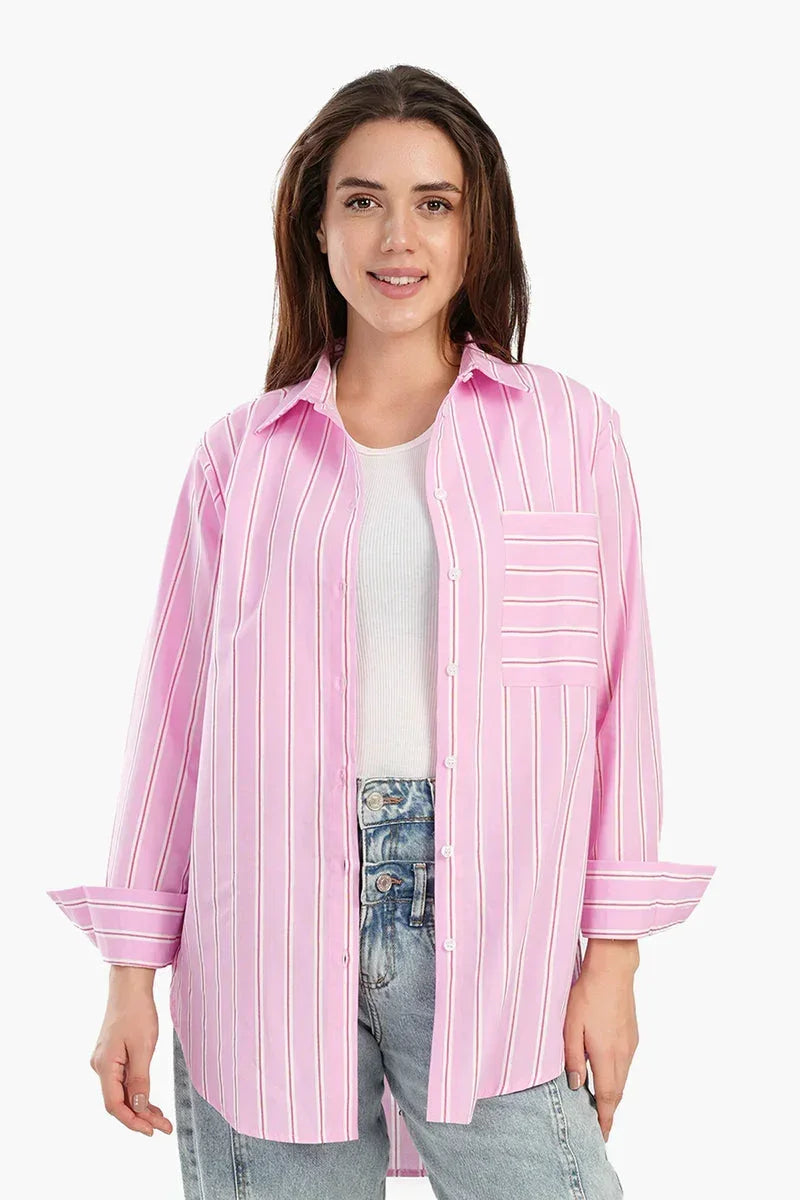 Carina - Timeless Striped Button-Down Shirt 2