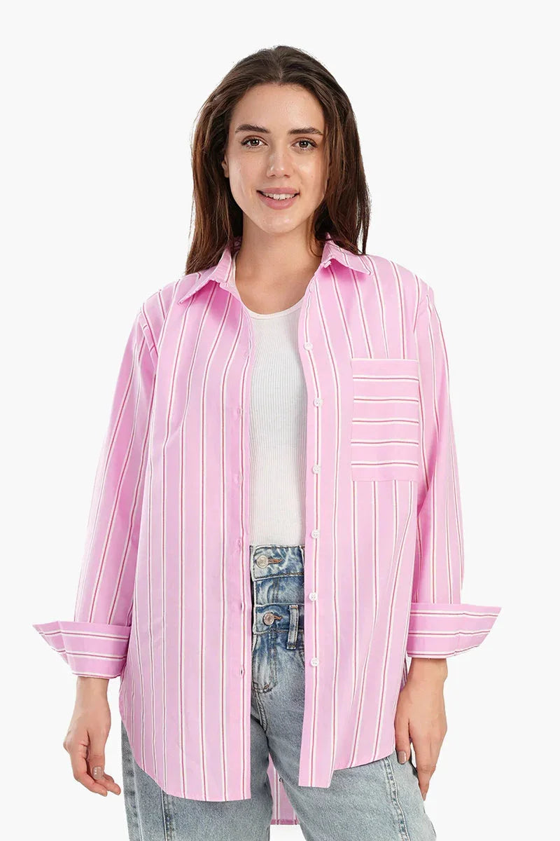Carina - Timeless Striped Button-Down Shirt 2