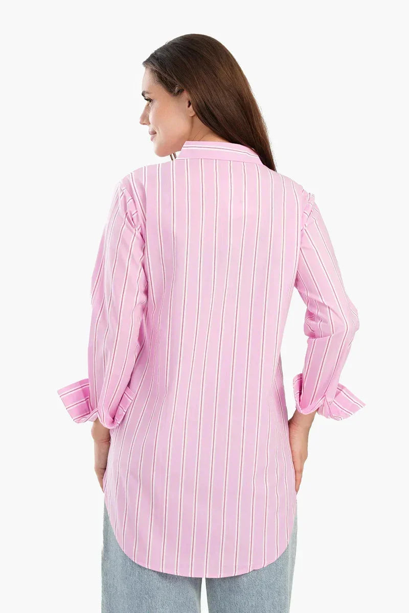 Carina - Timeless Striped Button-Down Shirt 6