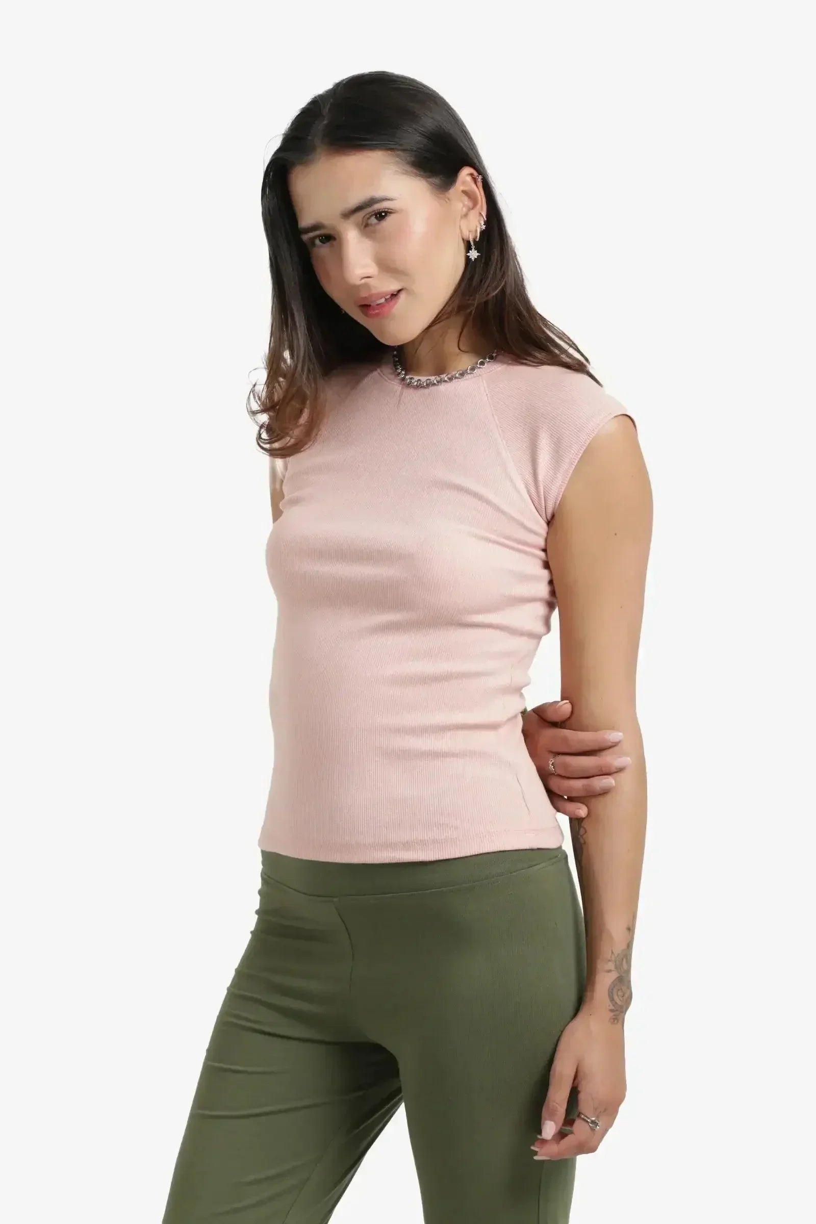 Carina - Ribbed Cap Sleeves Top 6