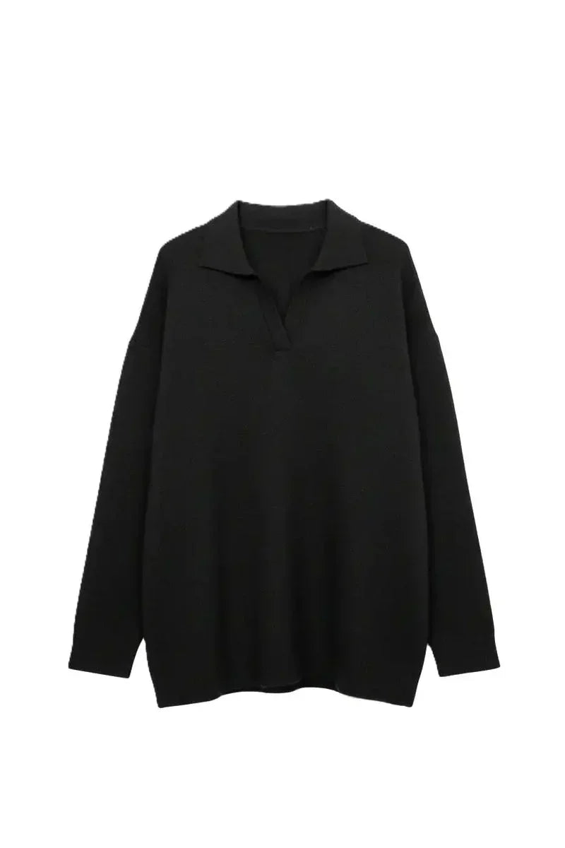 Relaxed Fit Side-Slit Pullover - Carina 15
