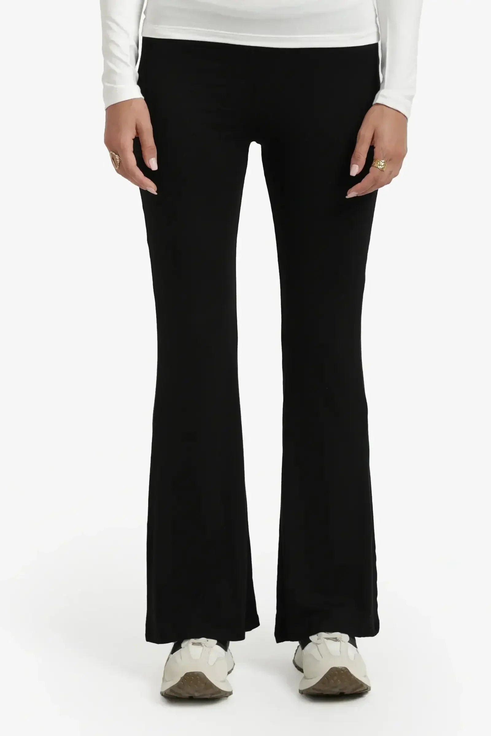 Carina - Elastic Waist Flare Pants 1