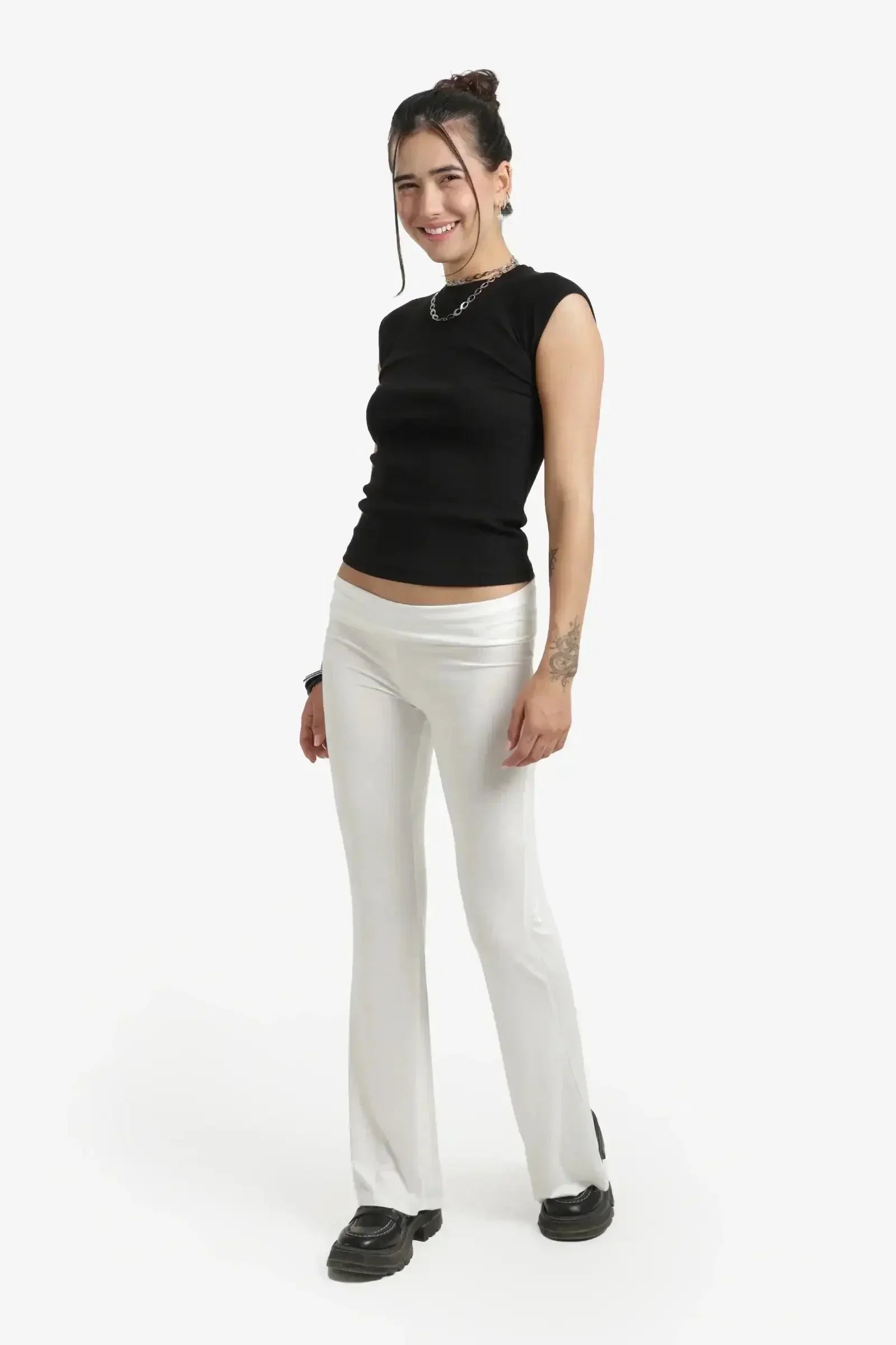 Carina - Elastic Waist Flare Pants 15