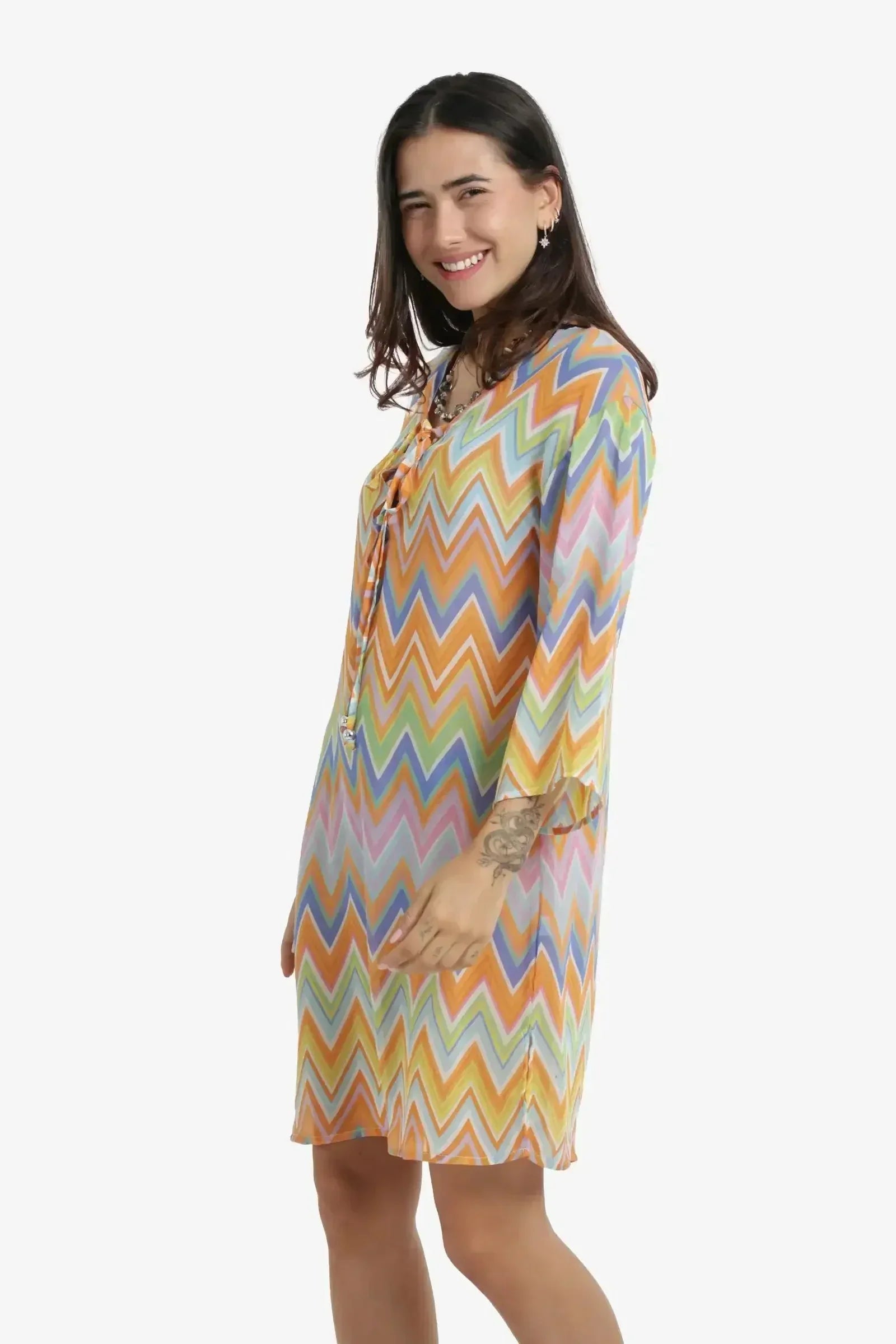 Carina - Breezy Zigzag Beach Dress 2