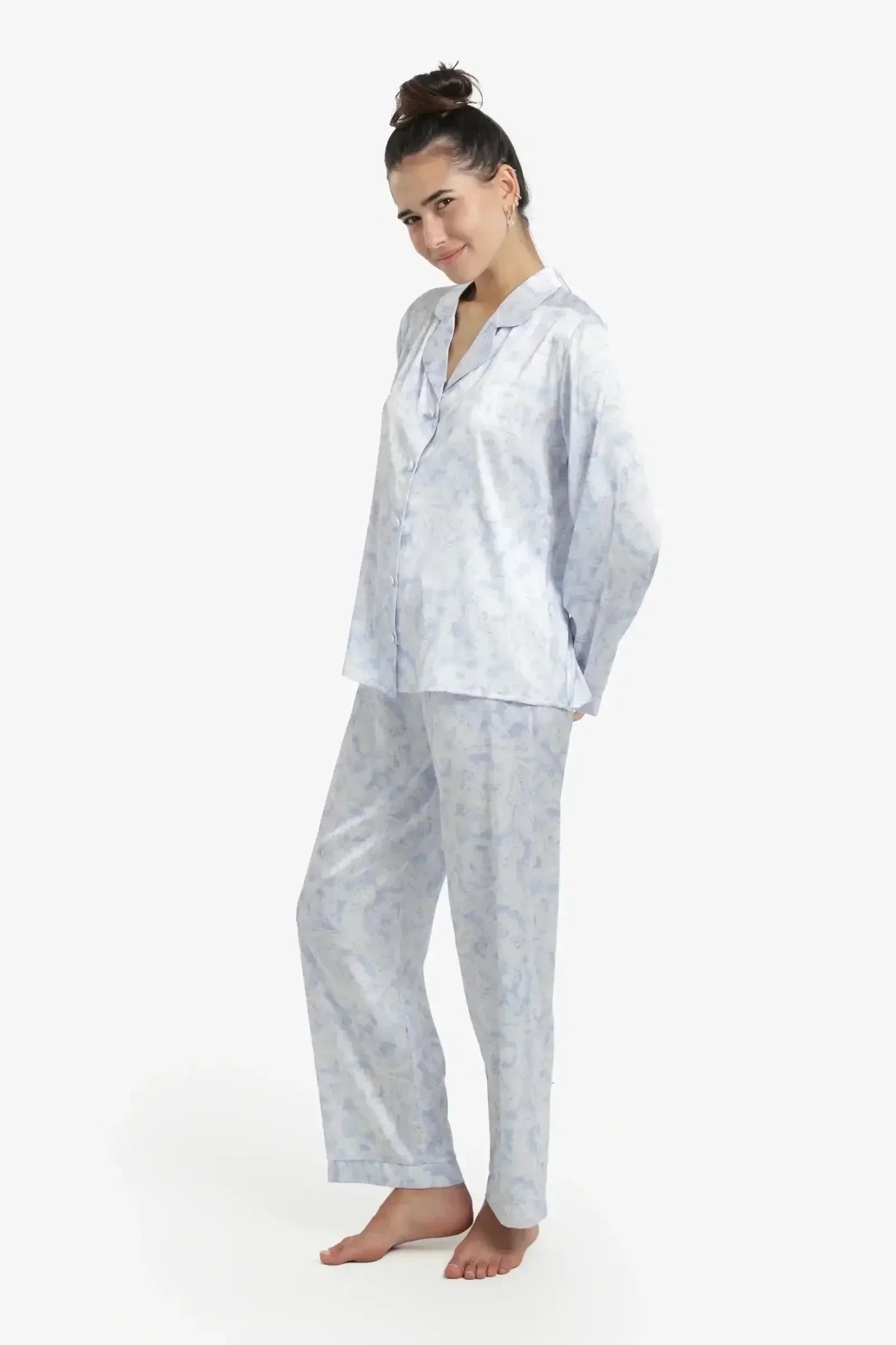 Carina - Blue & White Pyjama Set 1