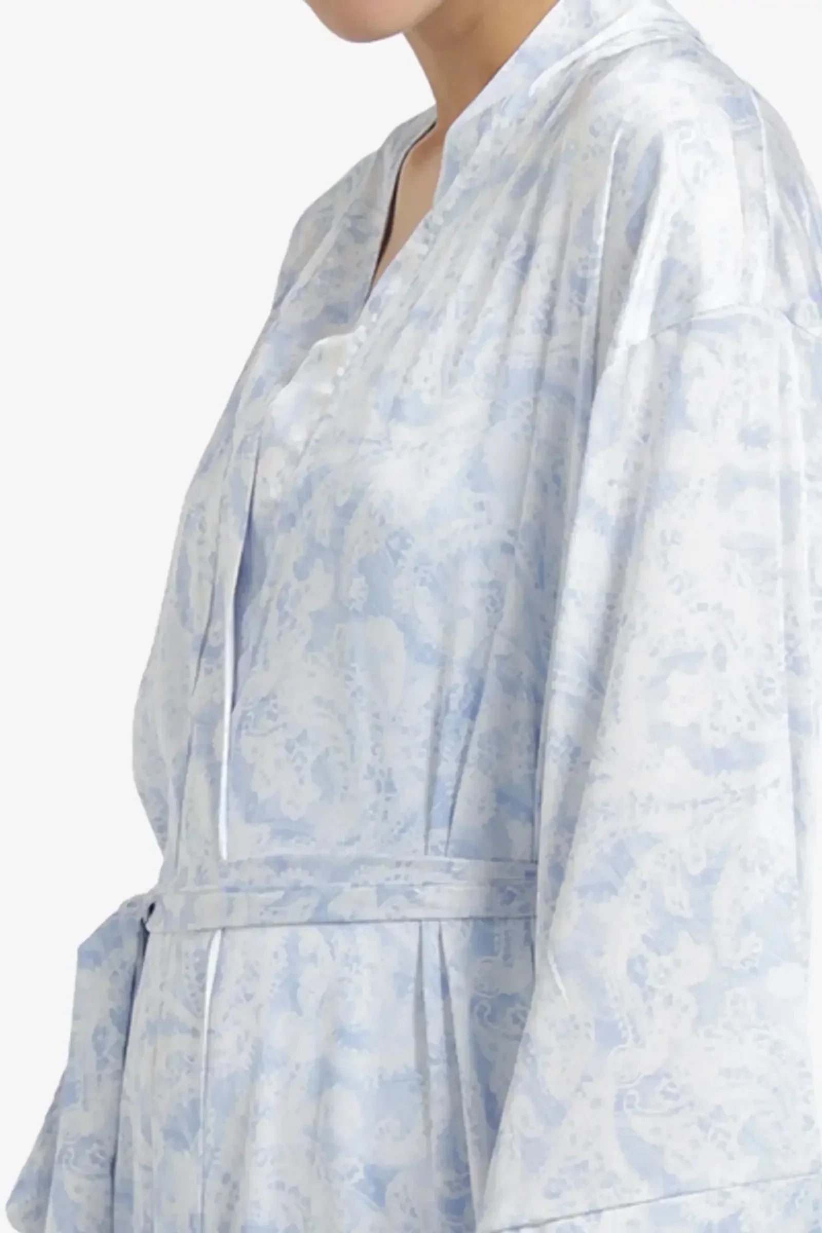 Carina - Printed Midi Satin Robe 4