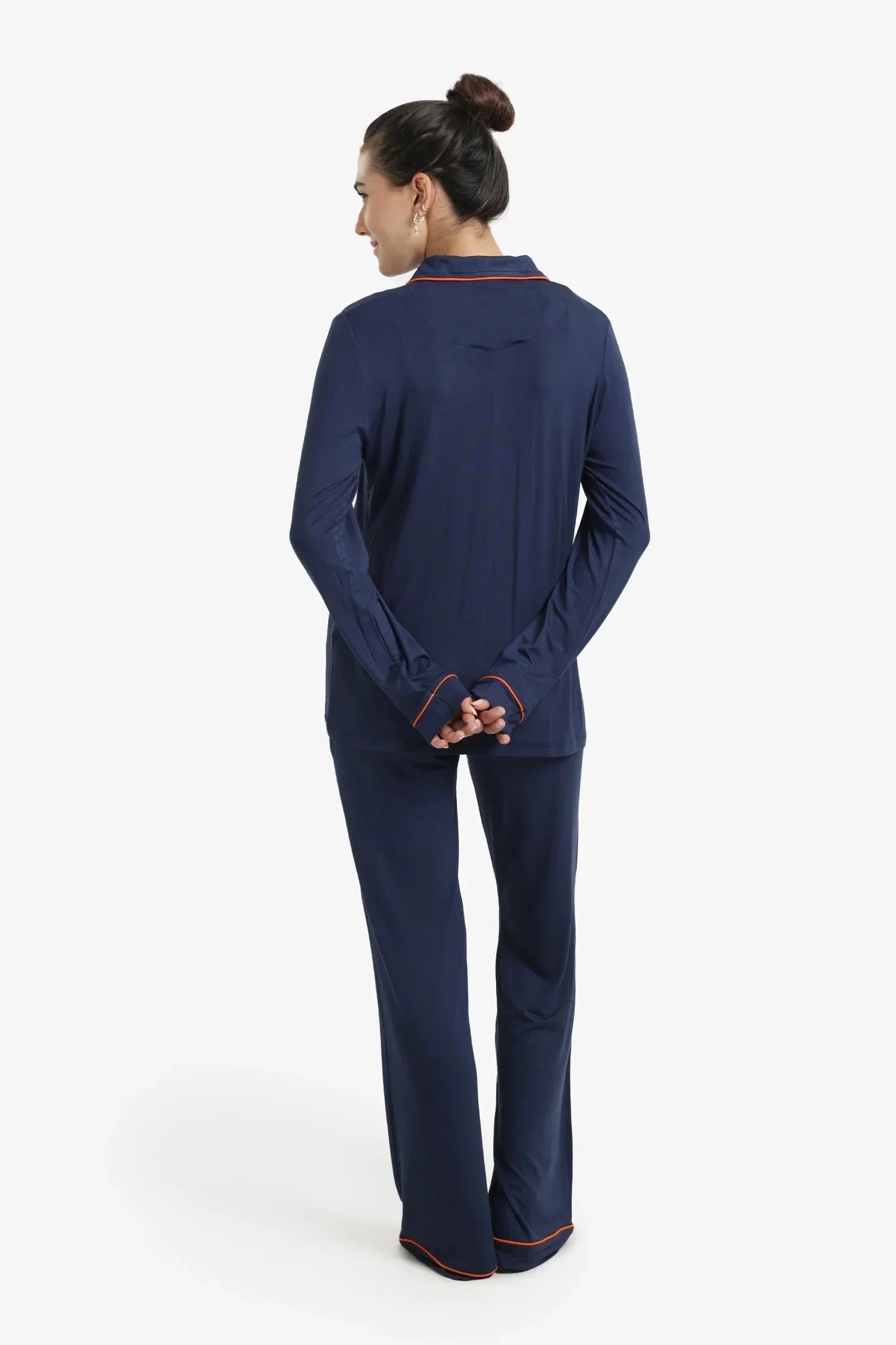 Carina - Classic Piped Viscose Pyjama Set 3