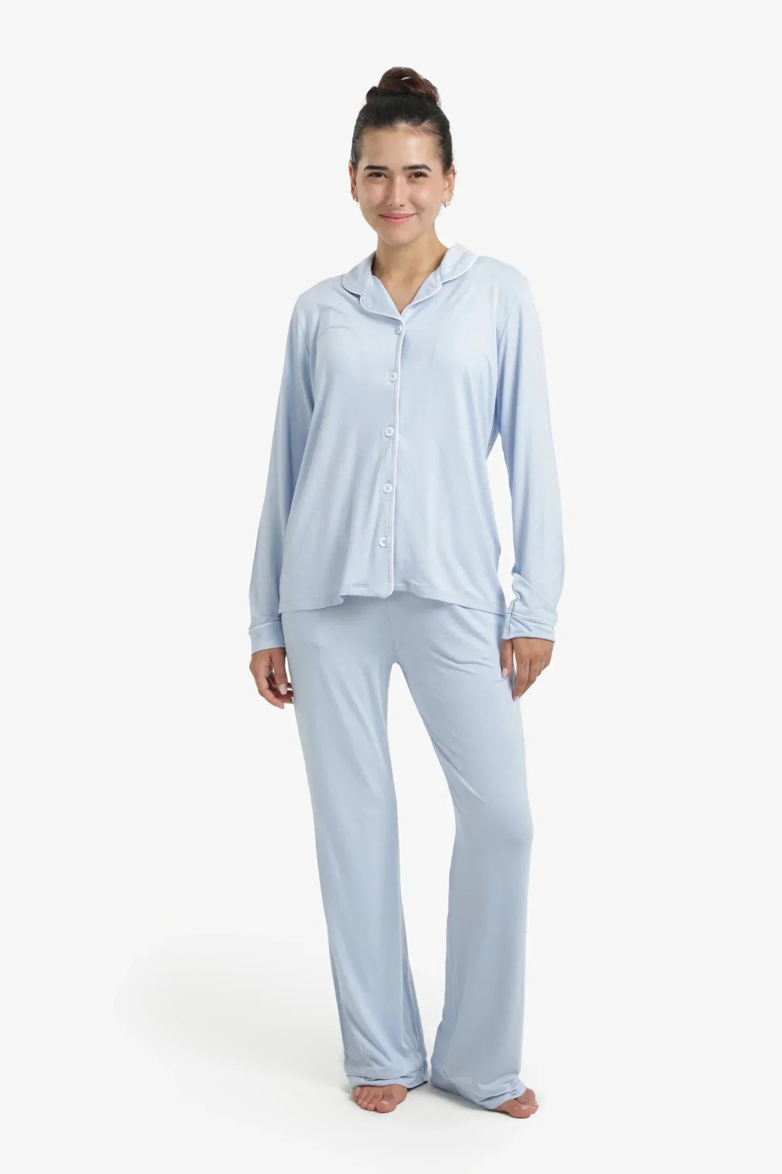 Carina - Classic Piped Viscose Pyjama Set 5