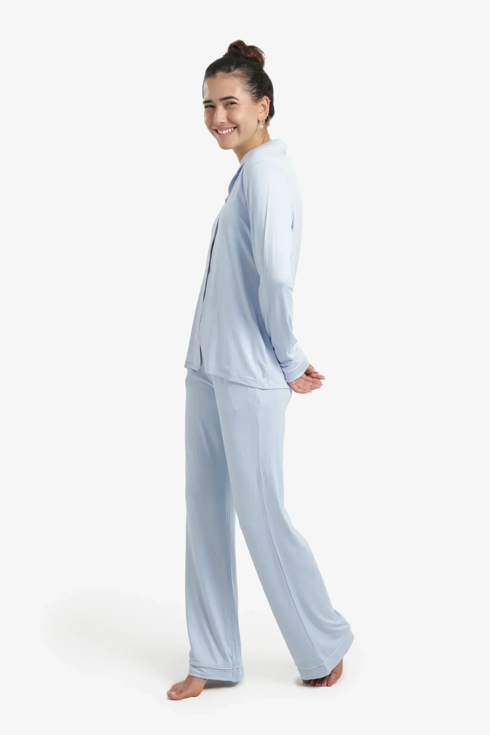 Carina - Classic Piped Viscose Pyjama Set 10