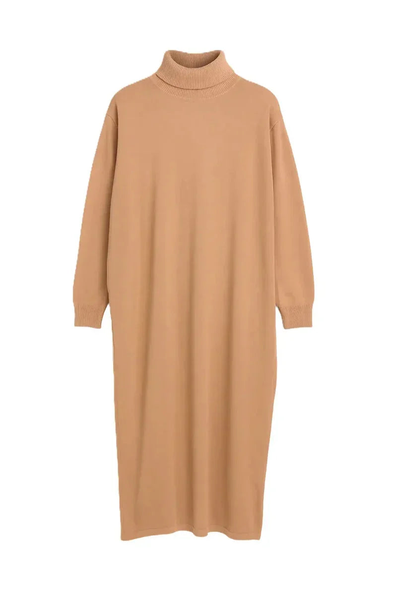 Carina - Knit Turtle Neck Midi Dress 11