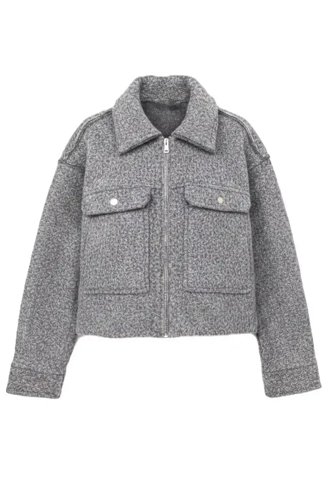 Carina - Cropped Fleece Zip-Up Jacket 11