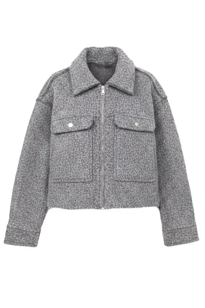 Carina - Cropped Fleece Zip-Up Jacket 11