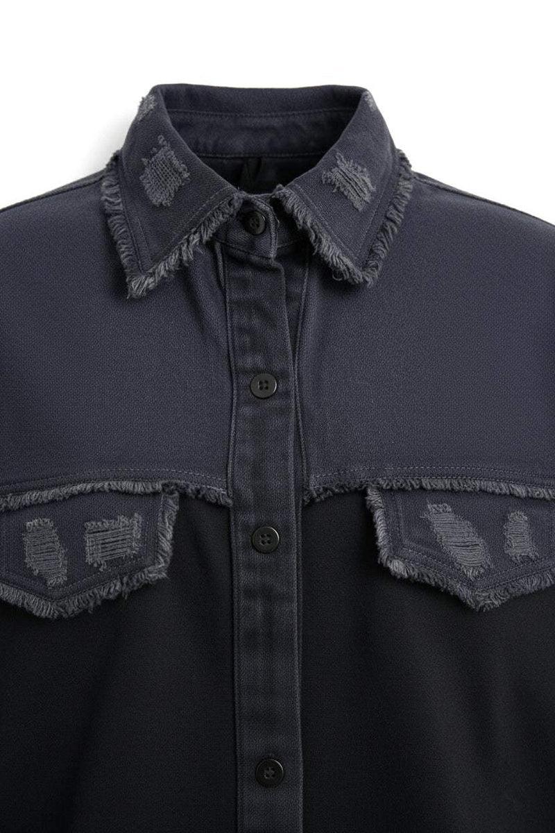 Carina - Two-Tone Denim Shirt 8