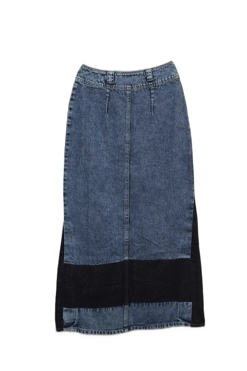 Carina - Two-Tone Denim Skirt 9