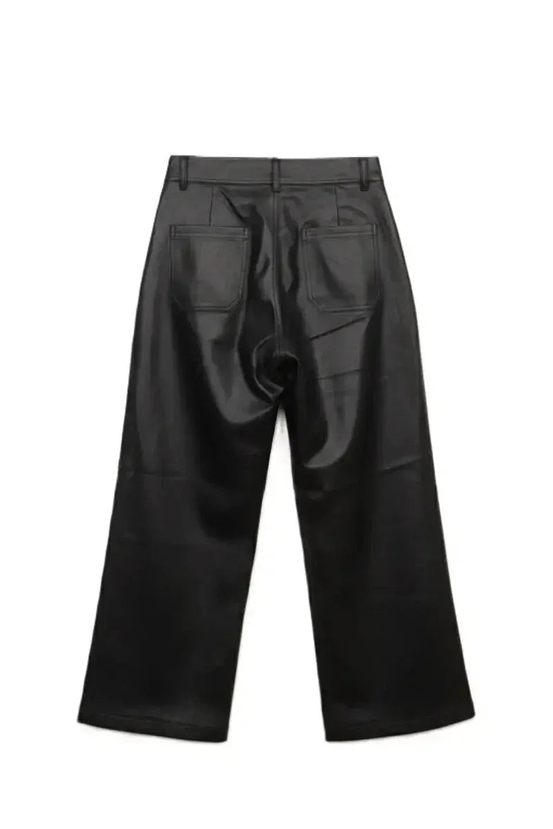 Flare Leg Faux Leather Pants - Carina 8