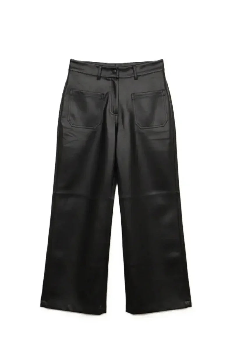 Flare Leg Faux Leather Pants - Carina 7