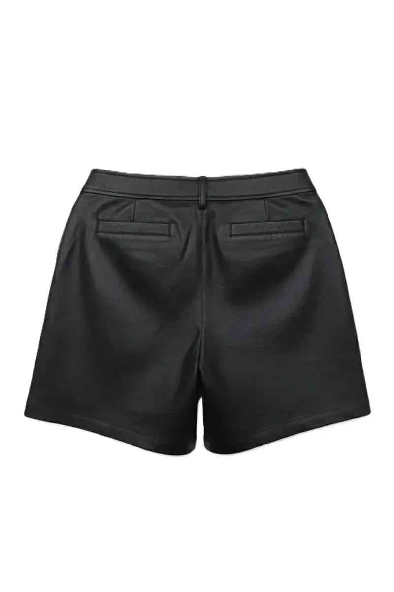 Carina - Wide Leg Faux Leather Shorts 8