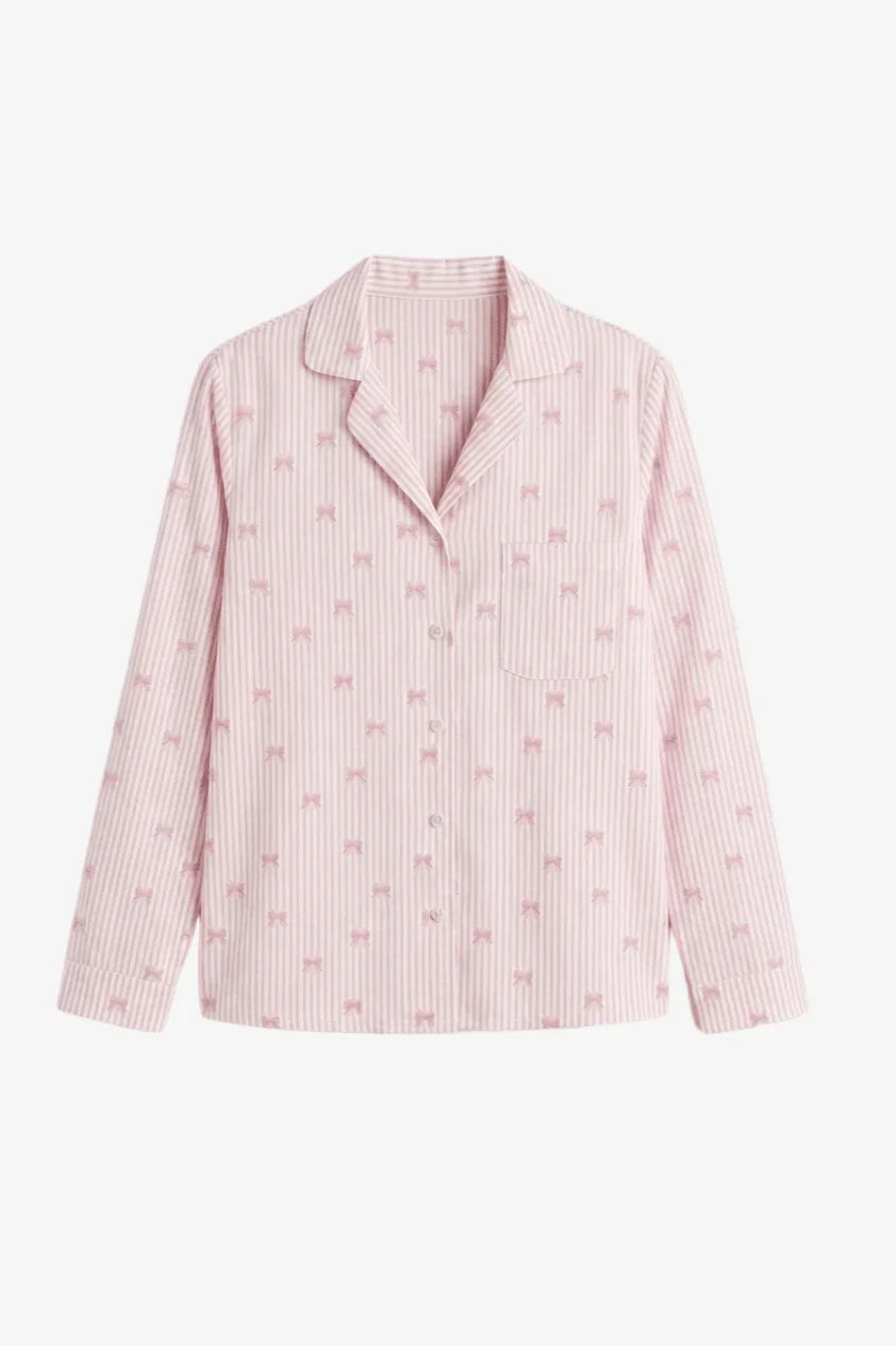 Striped Bow Pyjama Set - Carina - Babazzaro