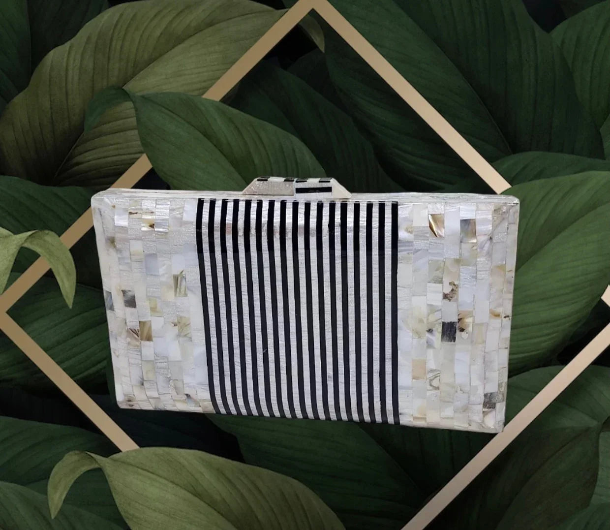 The Concept Store - The Mother of pearl - Striped Bag 1