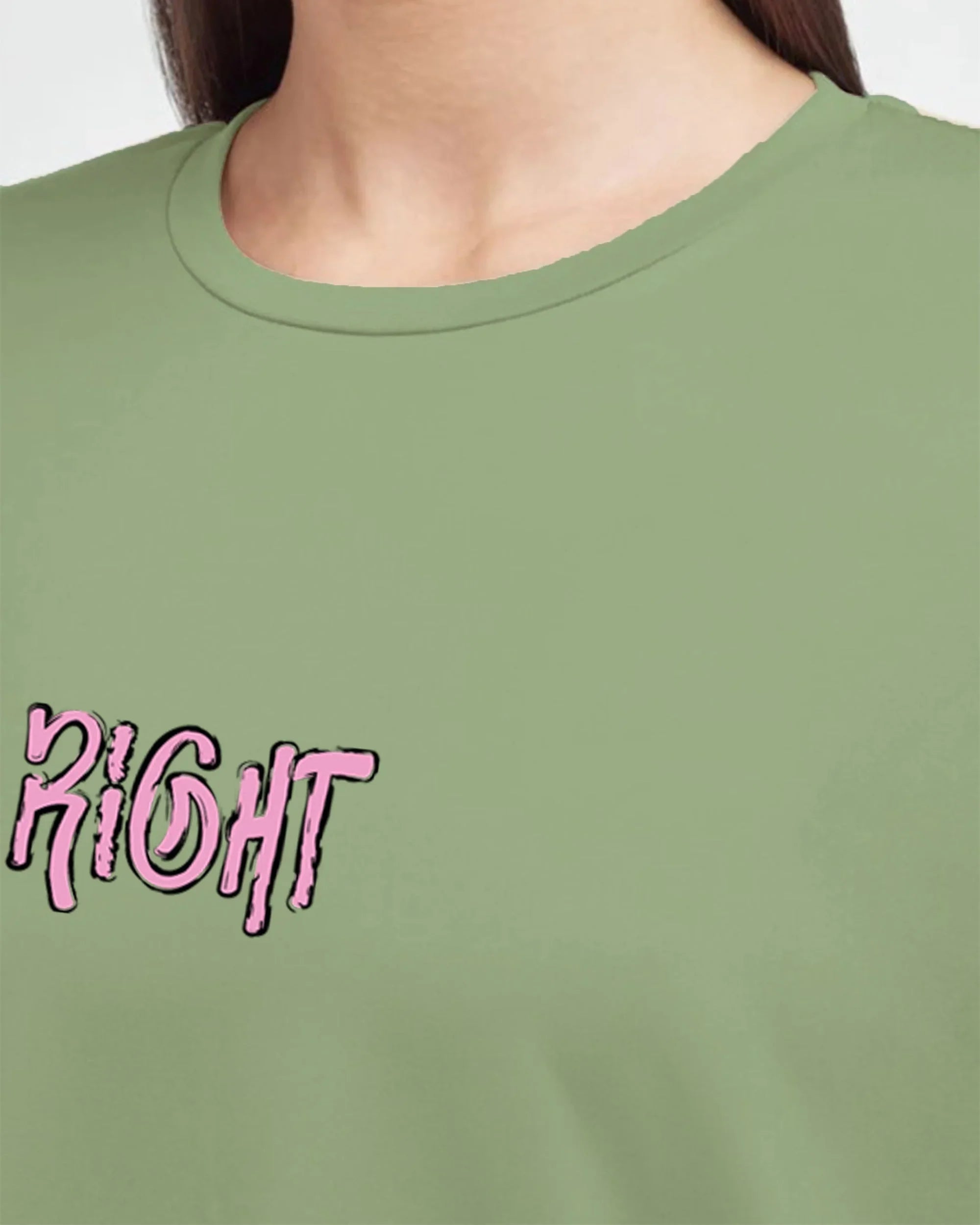 Right Women Oversized SS T-Shirt - Pistachio - NAS Trends 4
