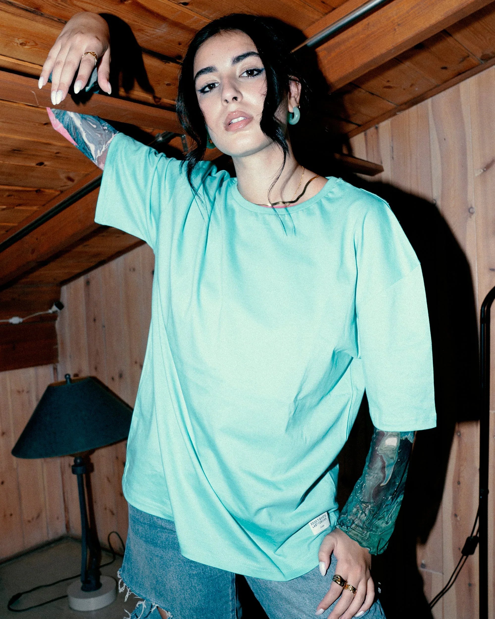 NAS Trends - Vibe Unisex Oversized SS T-Shirt - Mint Green 3