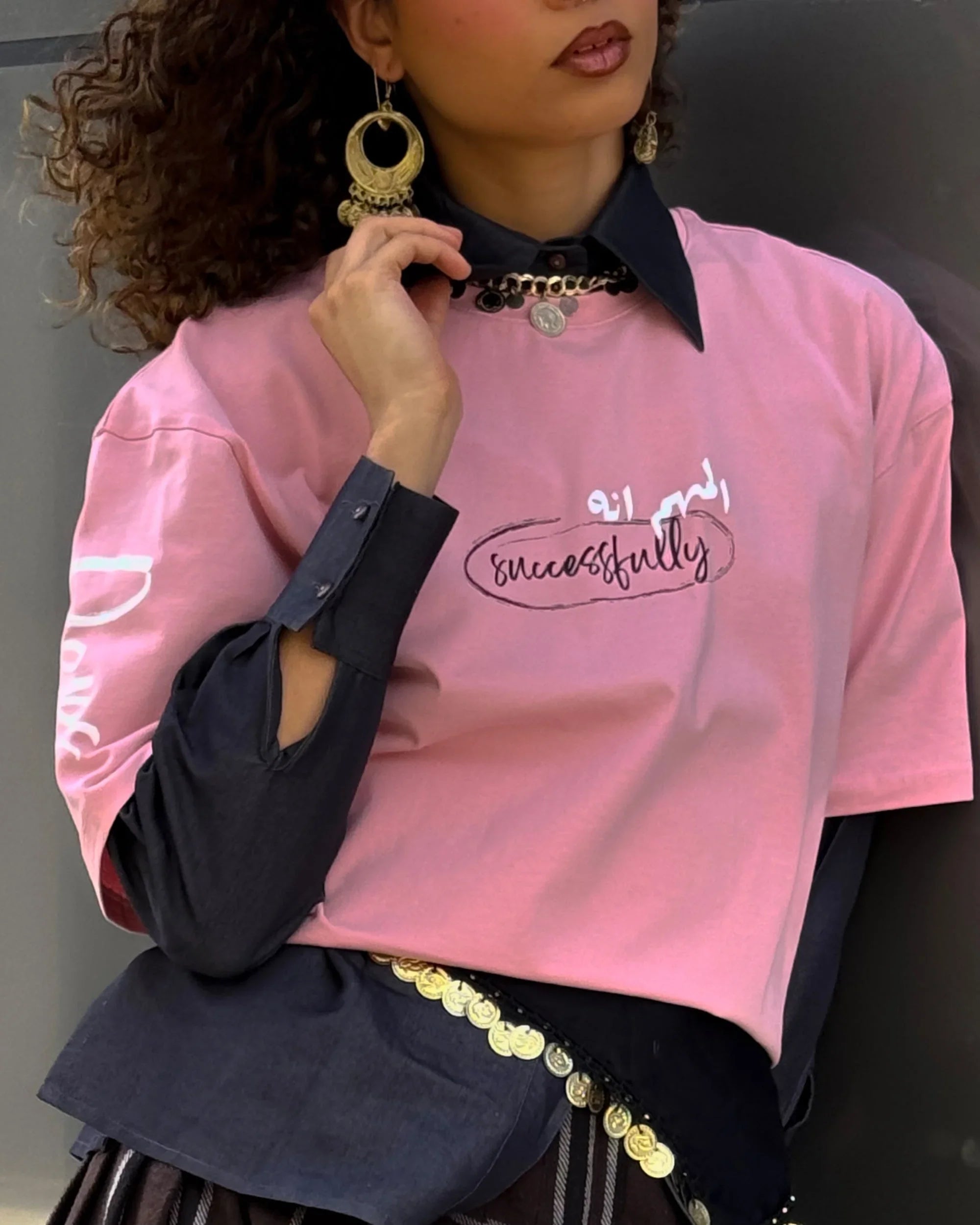 Successfully Women Oversized SS T-Shirt - Cashmer - NAS Trends 1