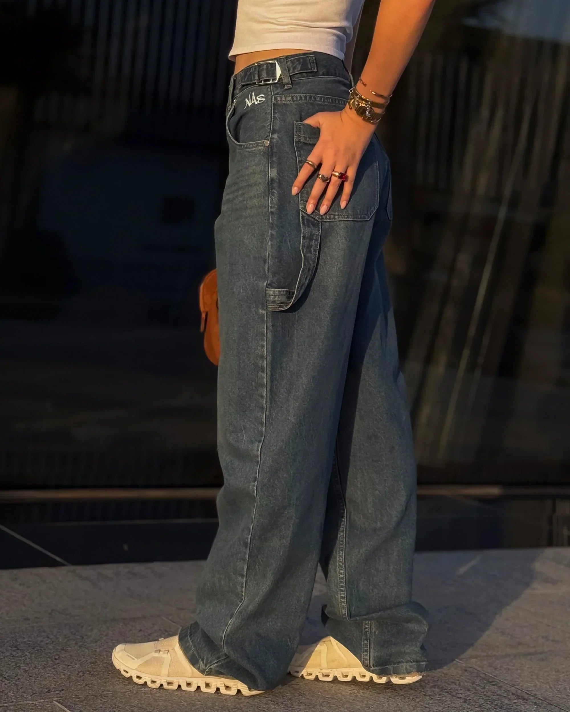 Women Baggy Pant - Dirty Grey - NAS Trends - Babazzaro