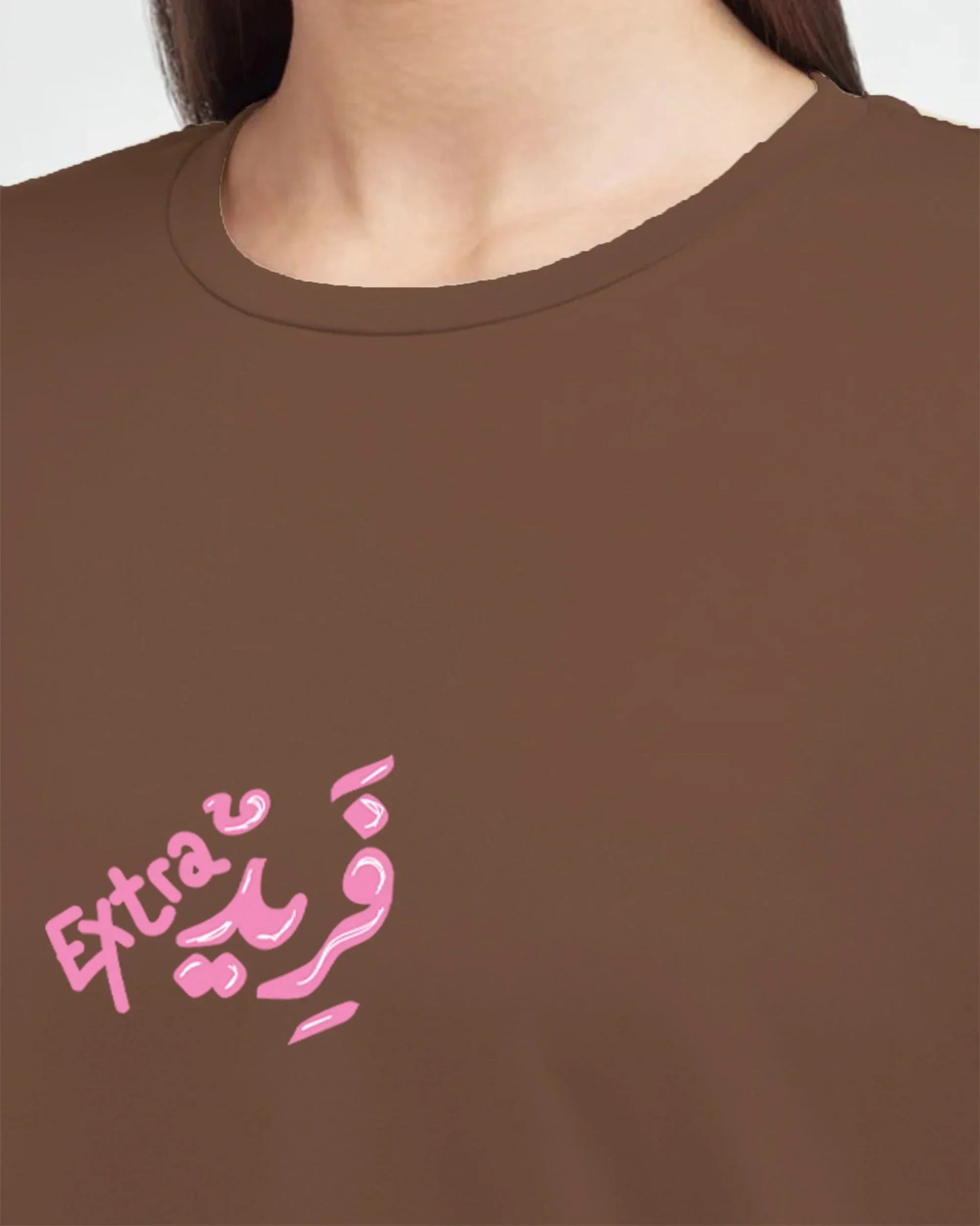 Extra fared Women Oversized SS T-Shirt - Brown - NAS Trends - Babazzaro