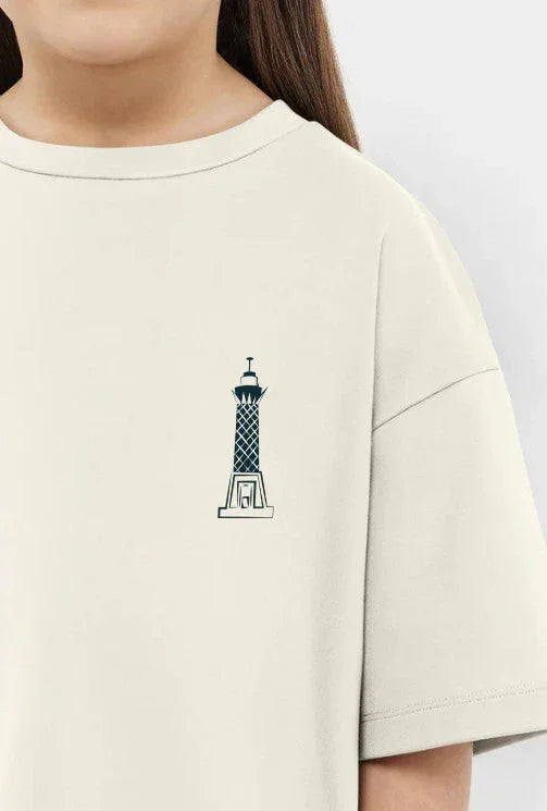 Abo El Hol Girls Oversized SS T-Shirt - Off White - NAS Trends 3
