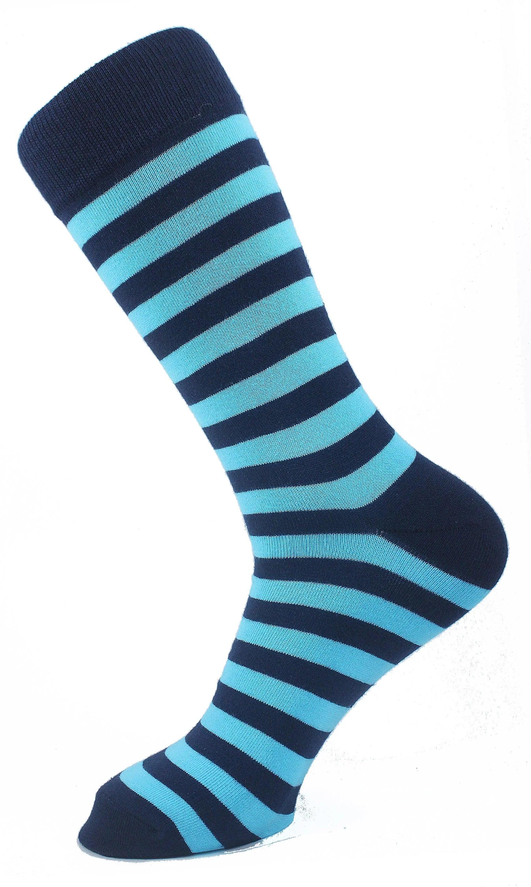 Men Set Of 6 Classic Stripped Socks Multicolour - Sam Socks - Babazzaro