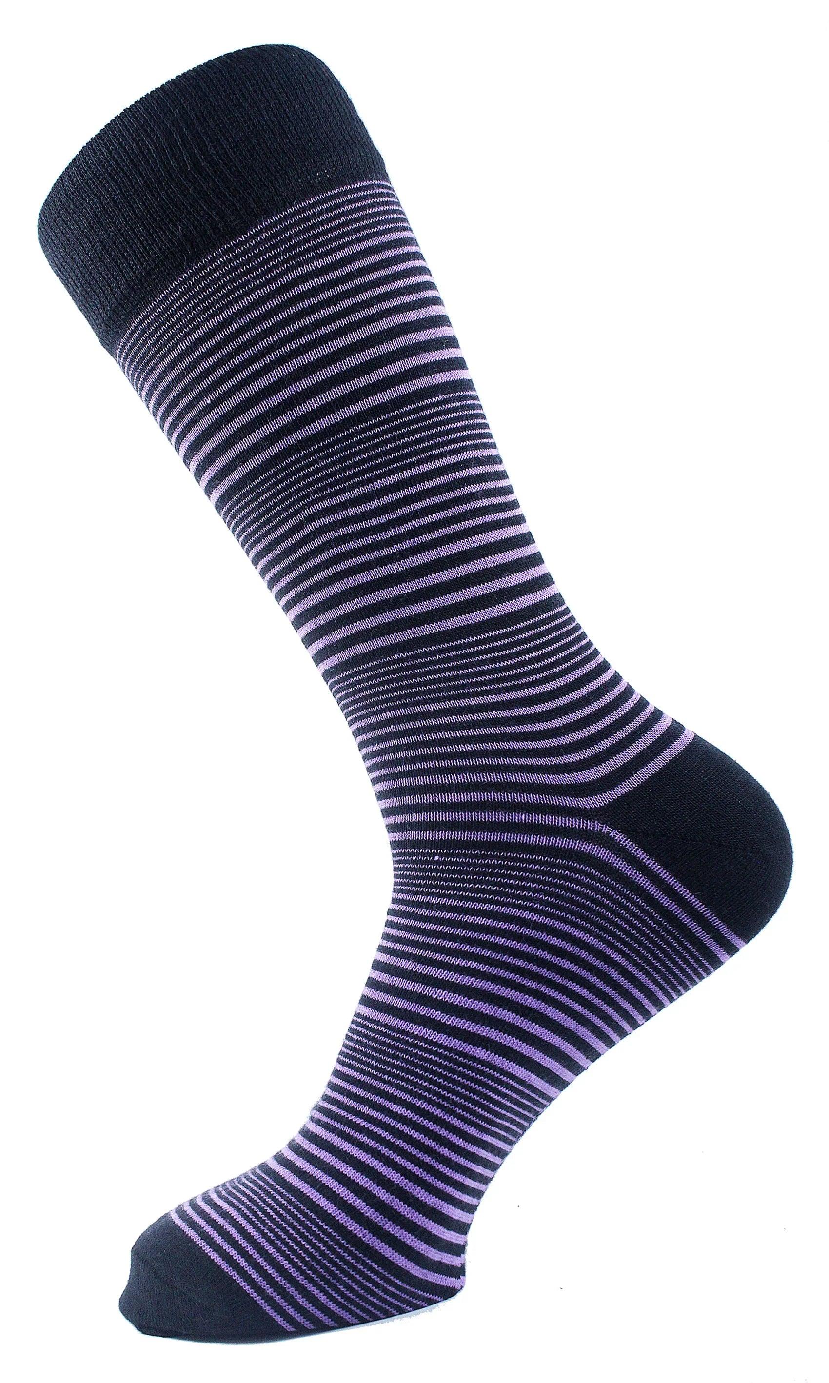 Men Set Of 6 Classic Stripped Socks Multicolour - Sam Socks - Babazzaro