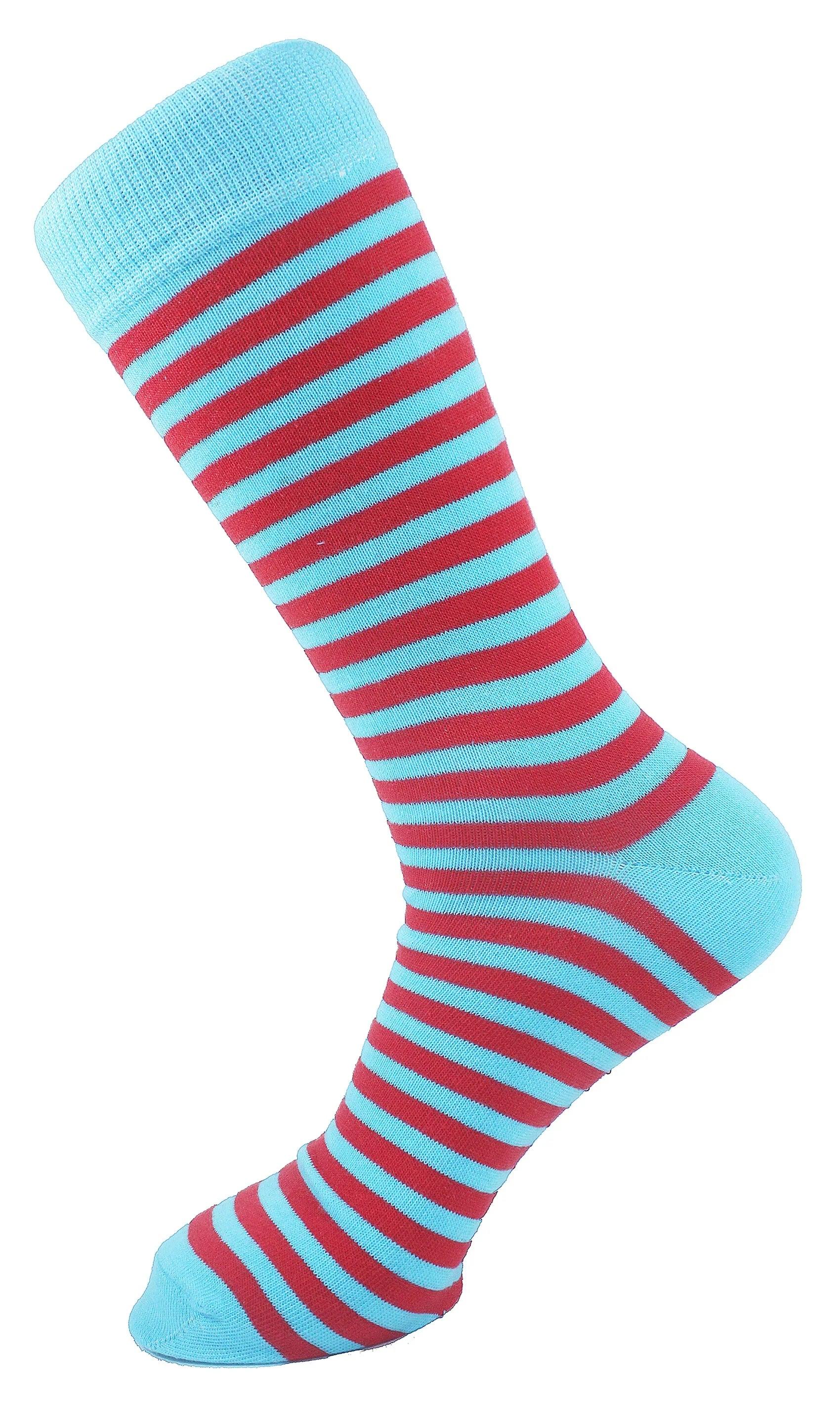 Men Set Of 6 Classic Stripped Socks Multicolour - Sam Socks - Babazzaro